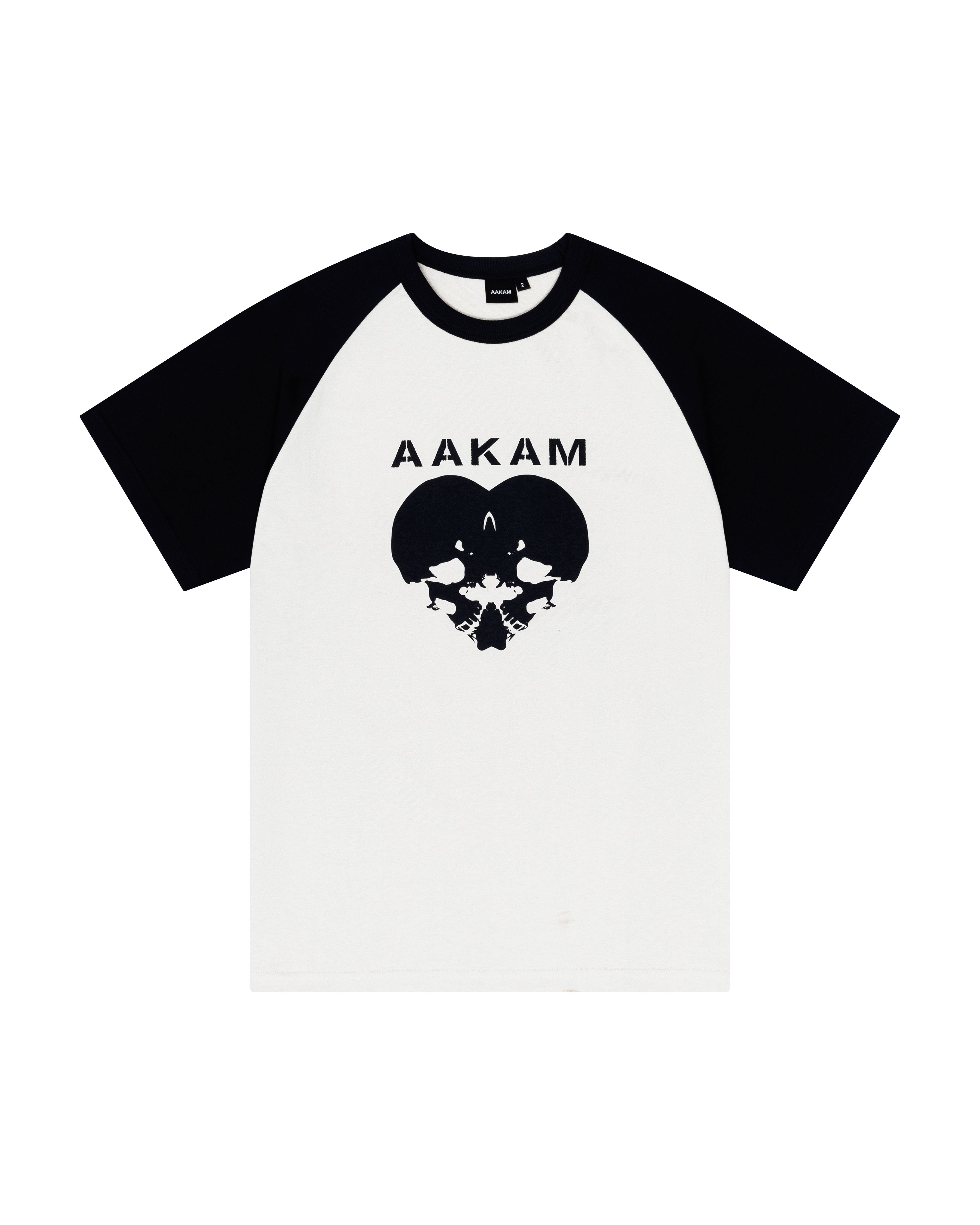 Skull Heart Raglan Half Top (Black)