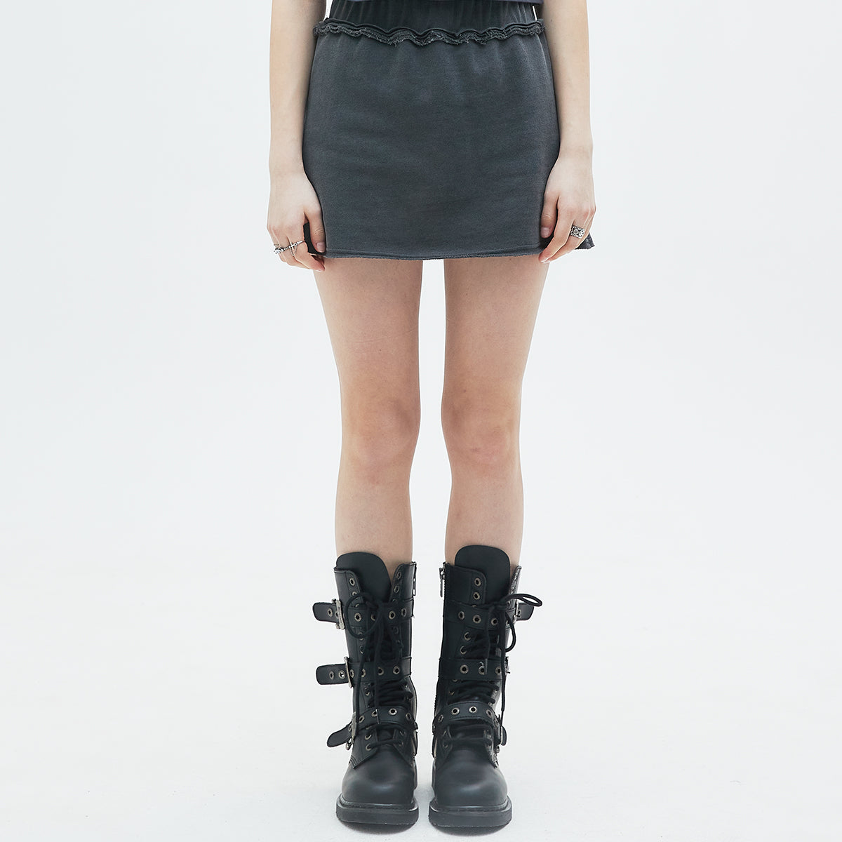 CL SET SKIRT (CHARCOAL)