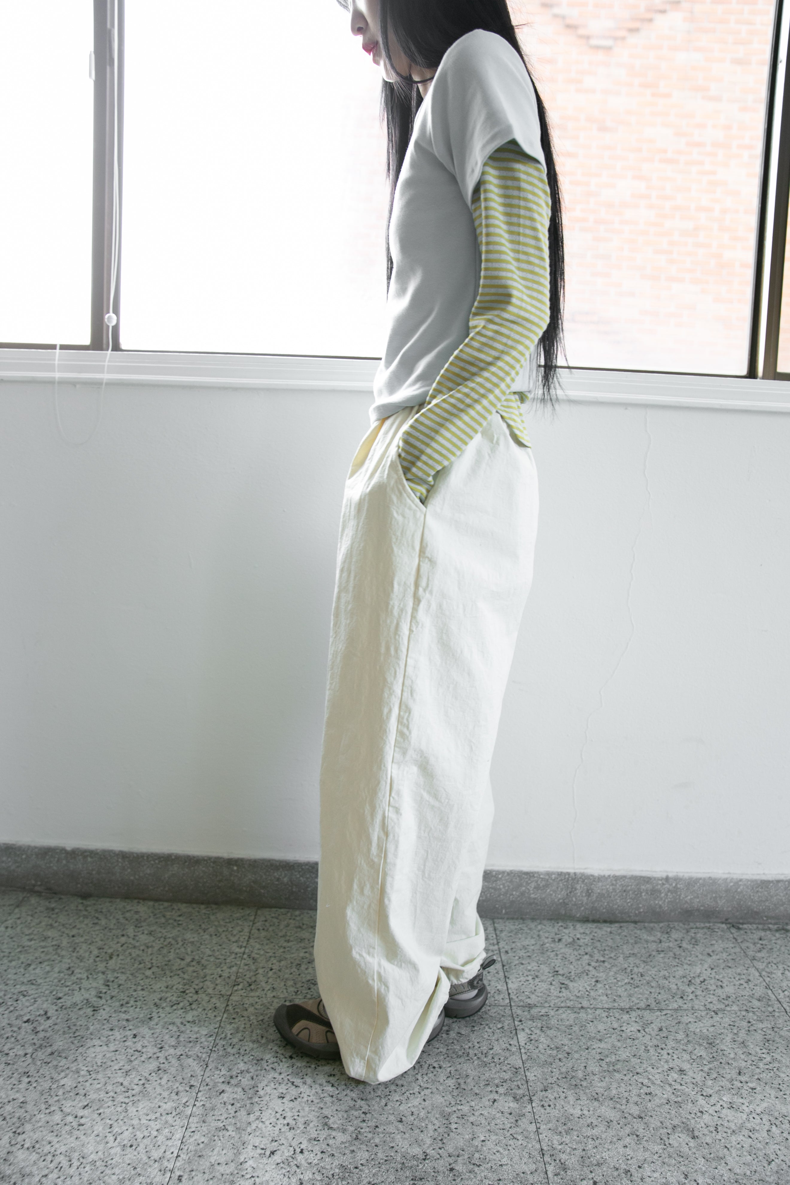 color cotton banding pants(3colors)