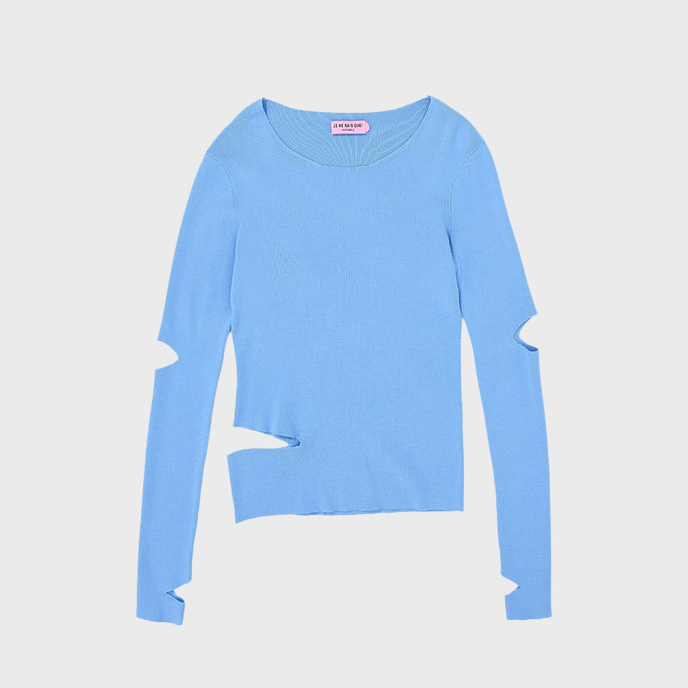 SECTION CUT PULLOVER_BLUE