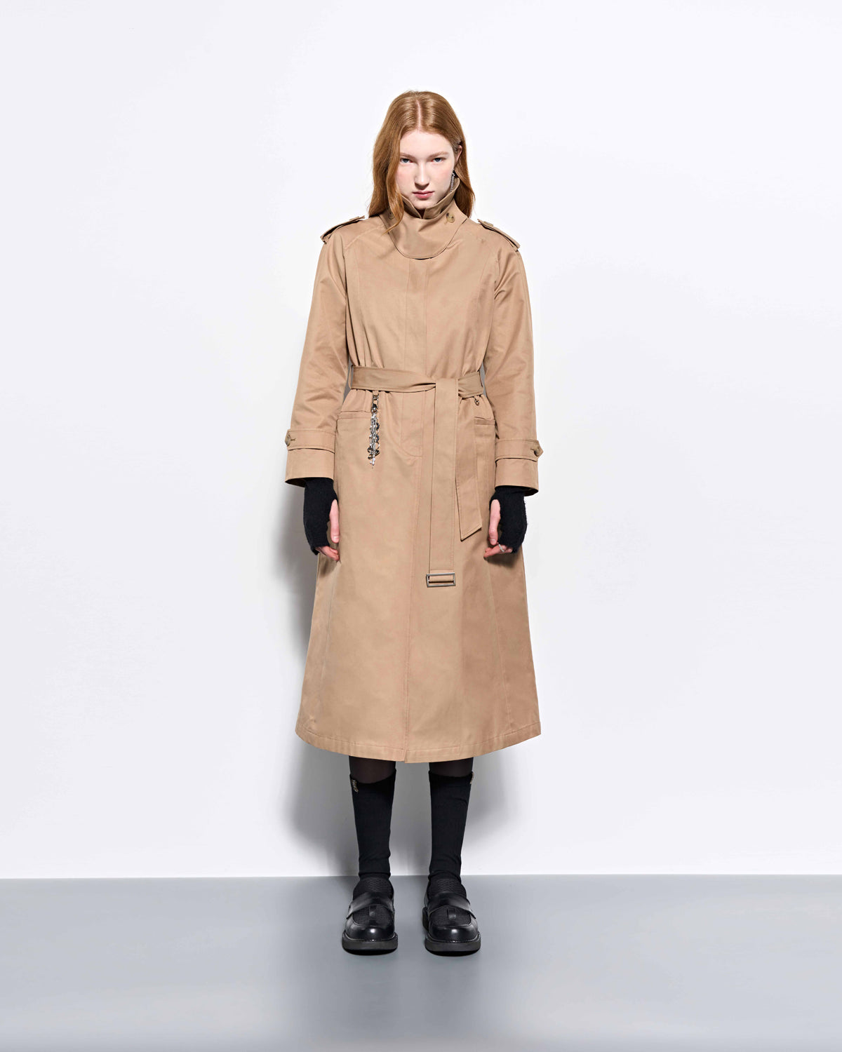 Throat Latch Trench Coat _ Beige