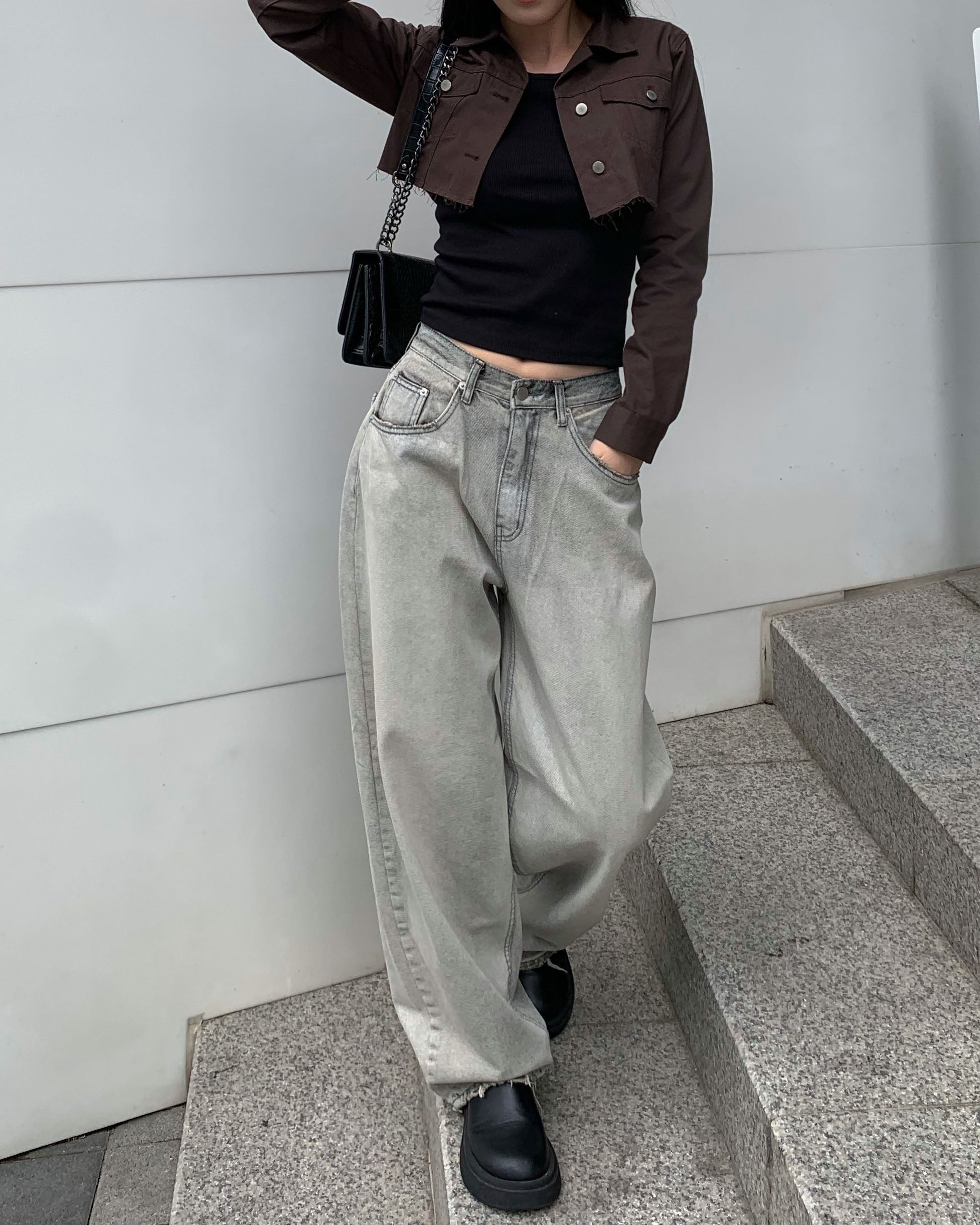 Grey stone pants