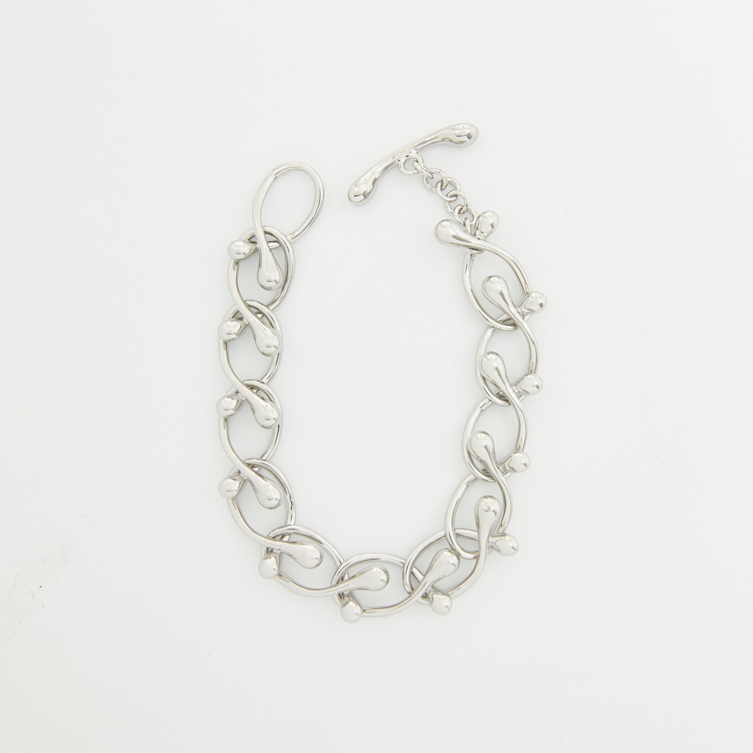 Tear Drop Chian Bracelet_Silver