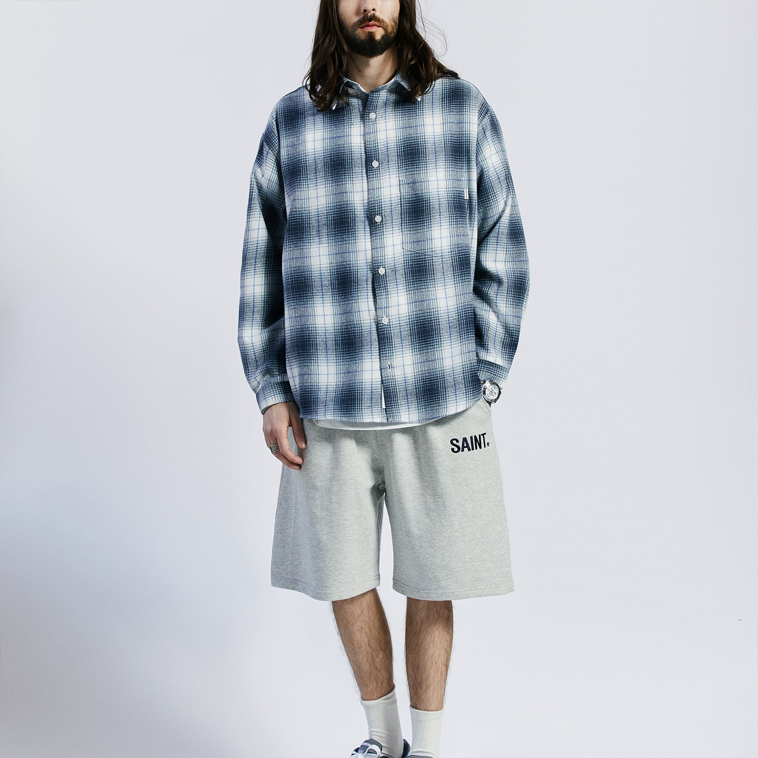 SP OMBRE CHECK OVER SHIRTS