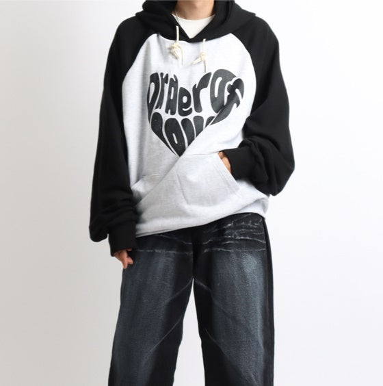 Shape Lettering Raglan Hoodie_3color