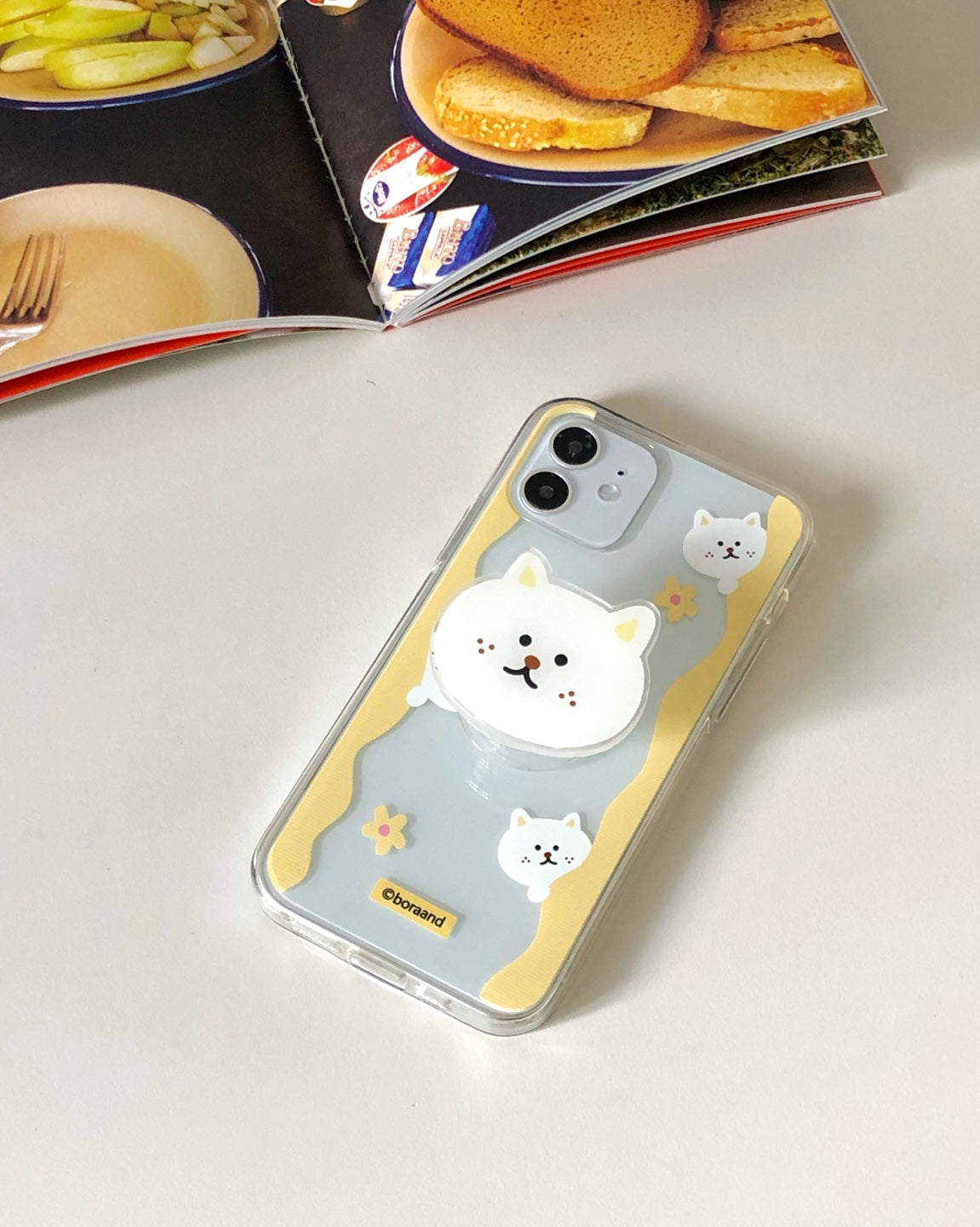 Flower cat jelly case (iphone case)