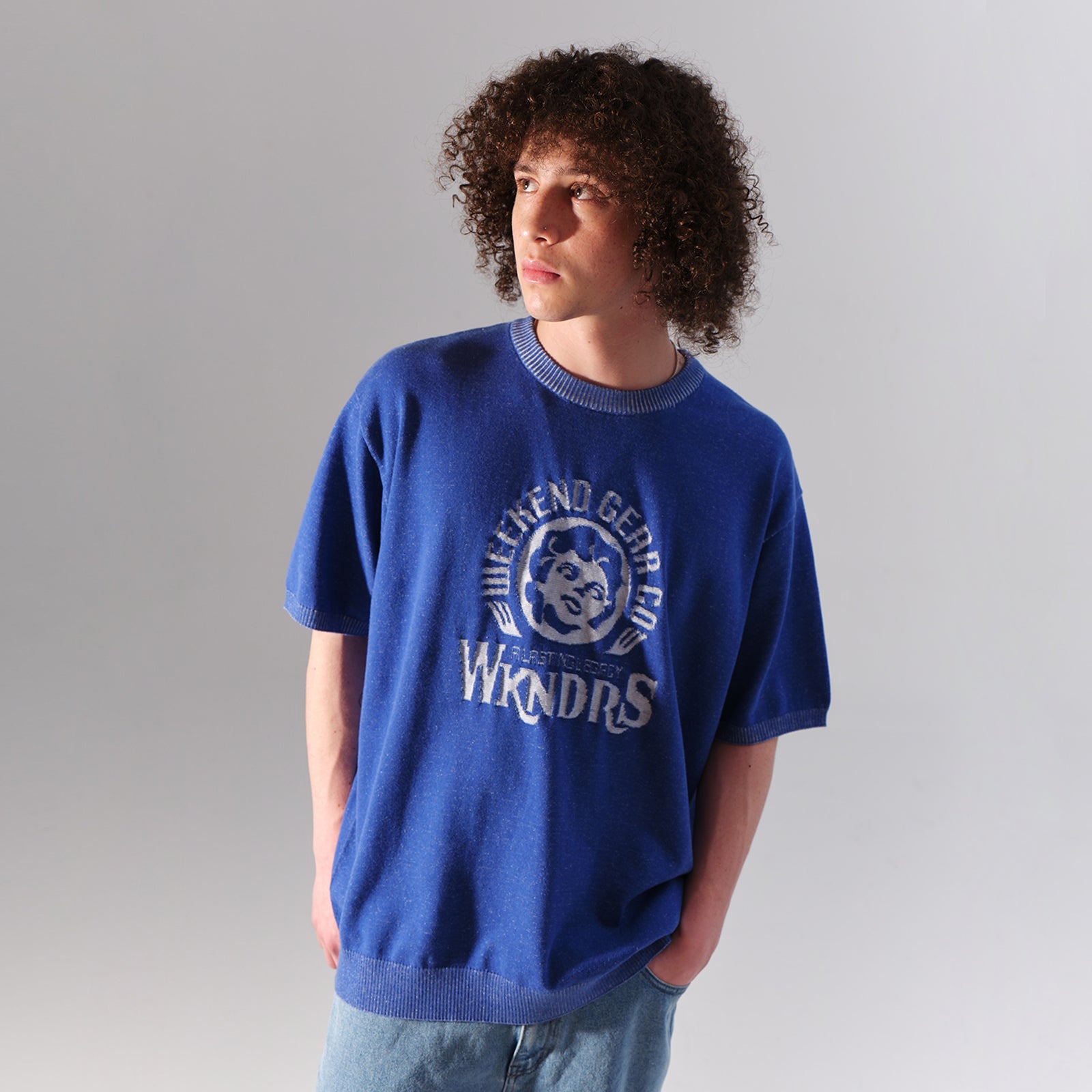 CHERUB KNITTED T-SHIRT (BLUE)