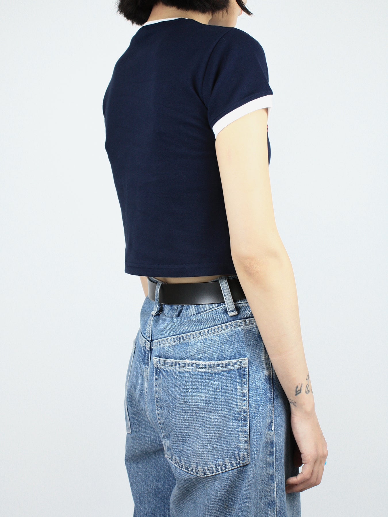 Signature_Logo Crop Tee NAVY