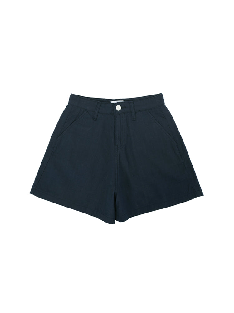 W1013 LINEN SHORT_NAVY