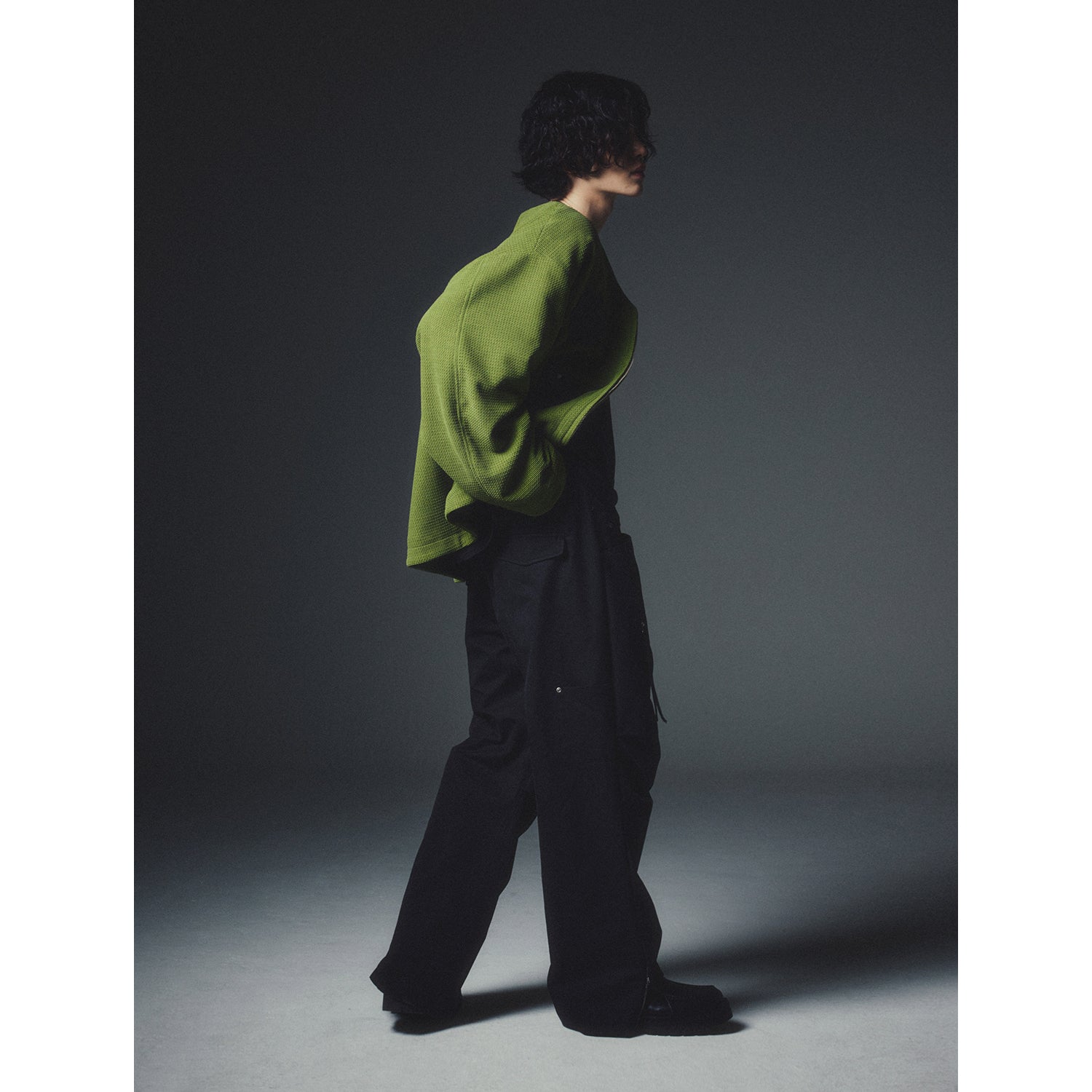 CARTER DIAGONAL ZIP PARASHUTE PANTS_BK