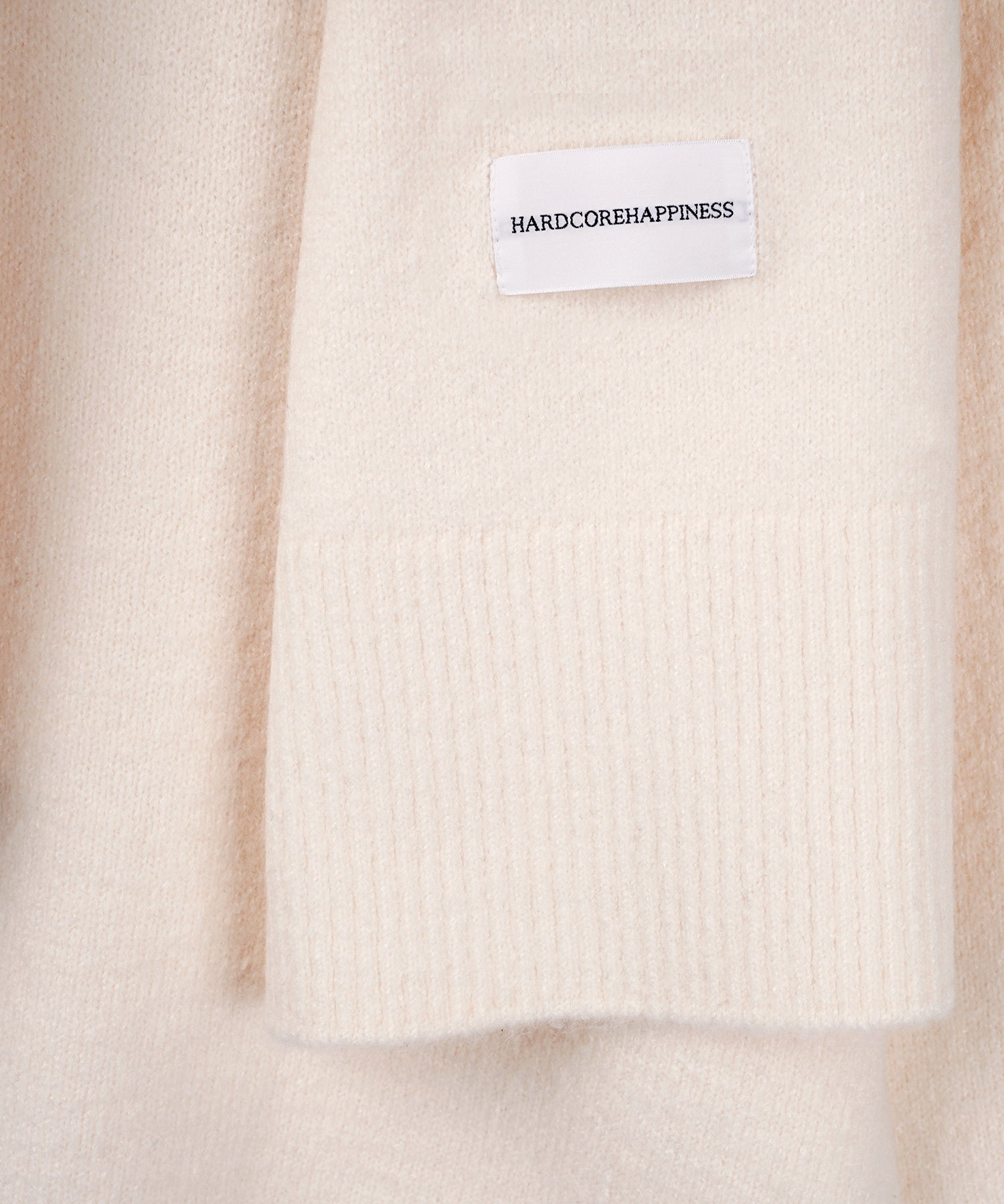 Pullover muffler knit set_ivory