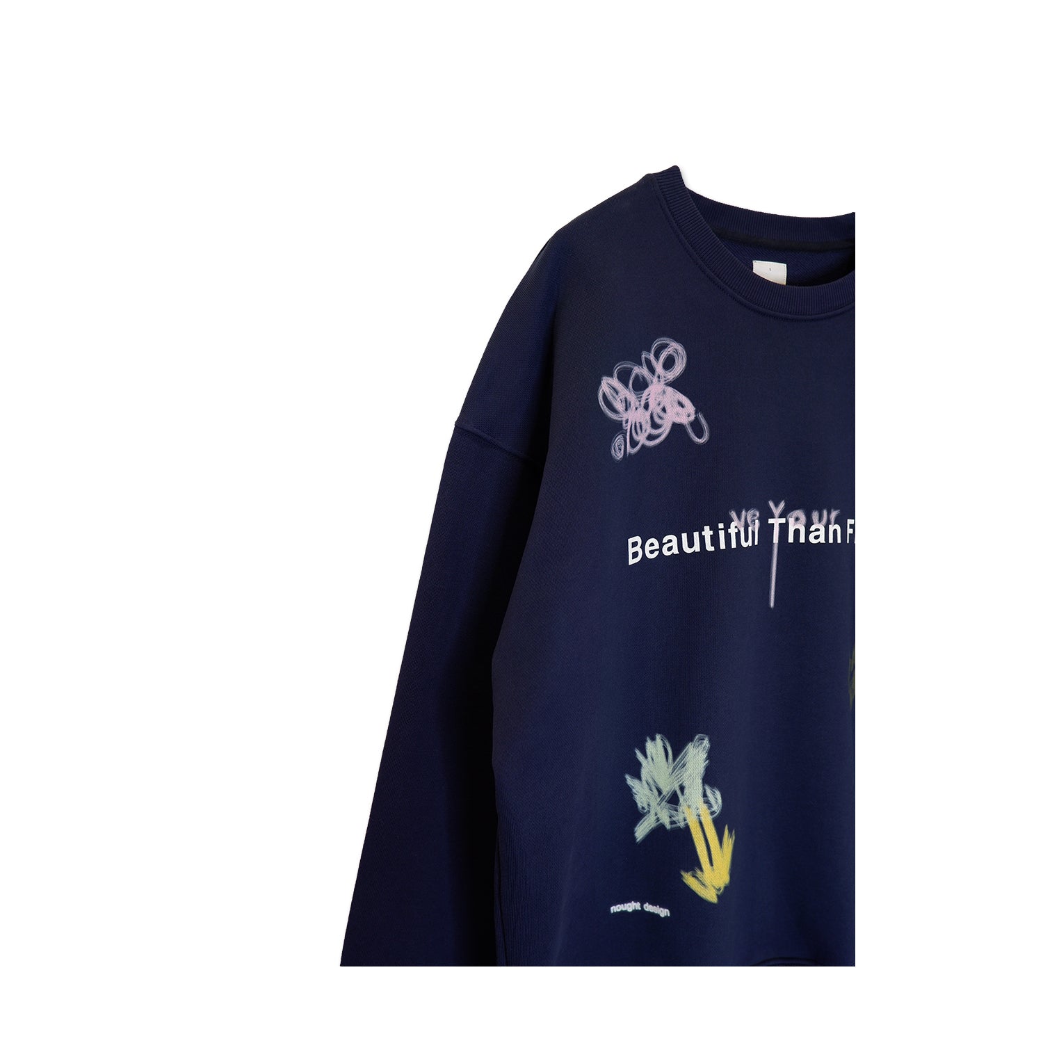 Beautiful Than Flowers Sweatshirts / Navy