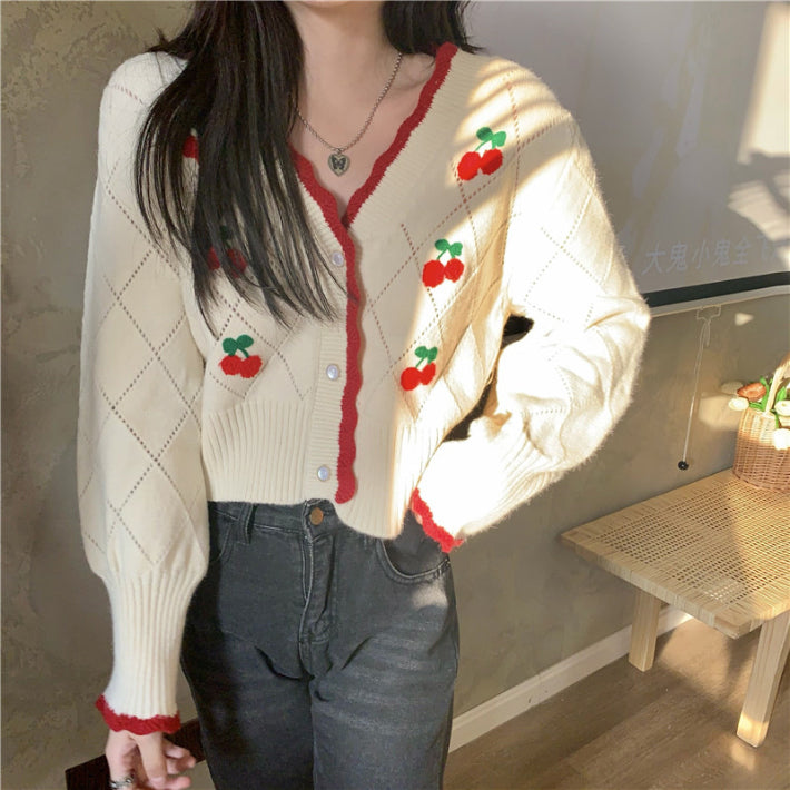 cherry cardigan