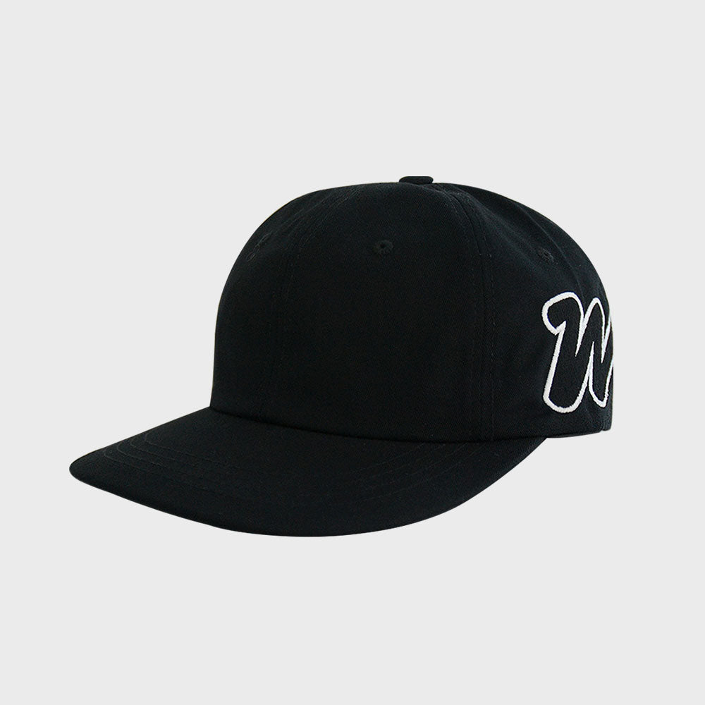 B-I-G W FLAT CAP (BLACK)