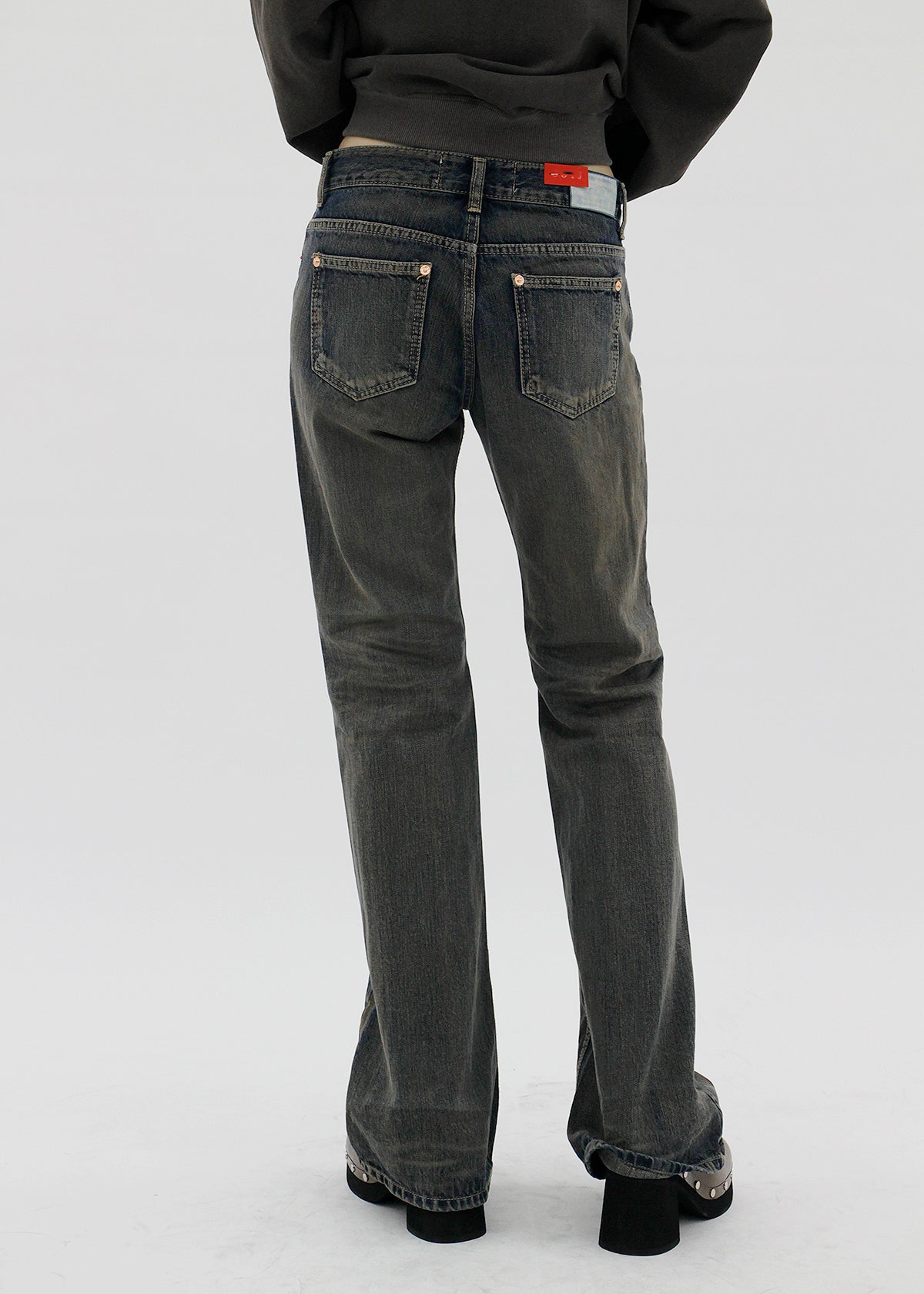 no.3003 Mocha Bootcut Denim Pants