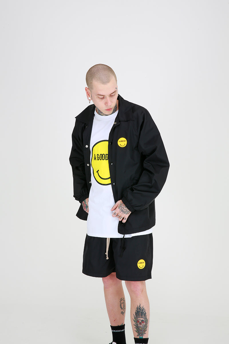 SMILE COACH JACKET (BLACK)