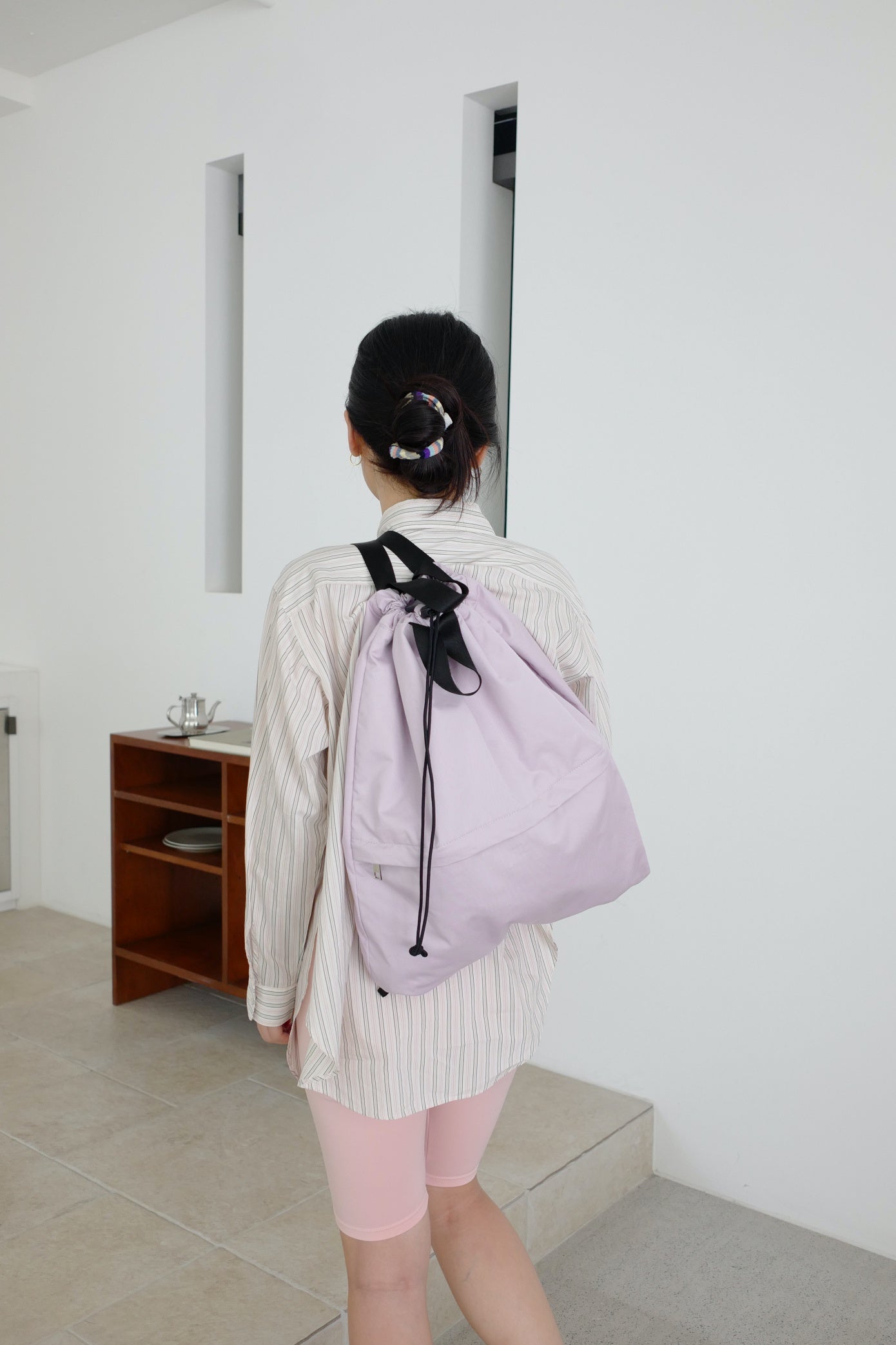 String backpack (light lavender)