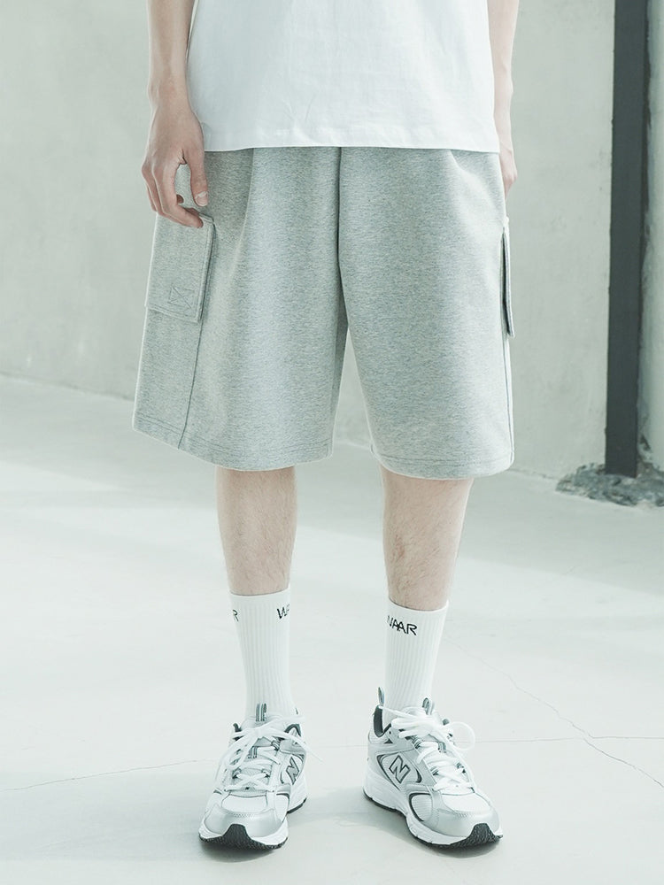 P1013 BERMUDA WIDE CARGO PANTS_GRAY