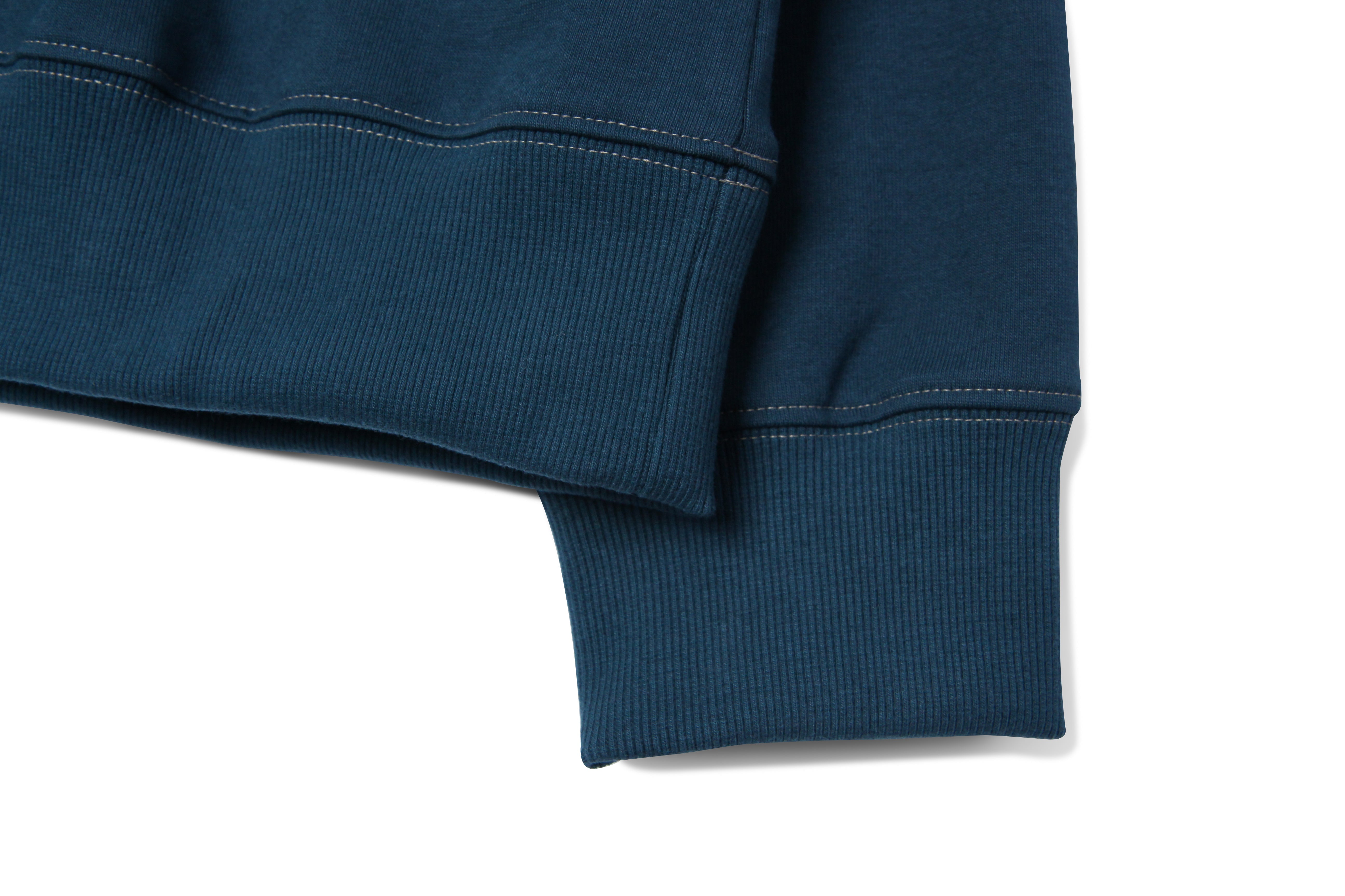 Pocket Zip-up Sweatshirt T63 Dark Teal Blue