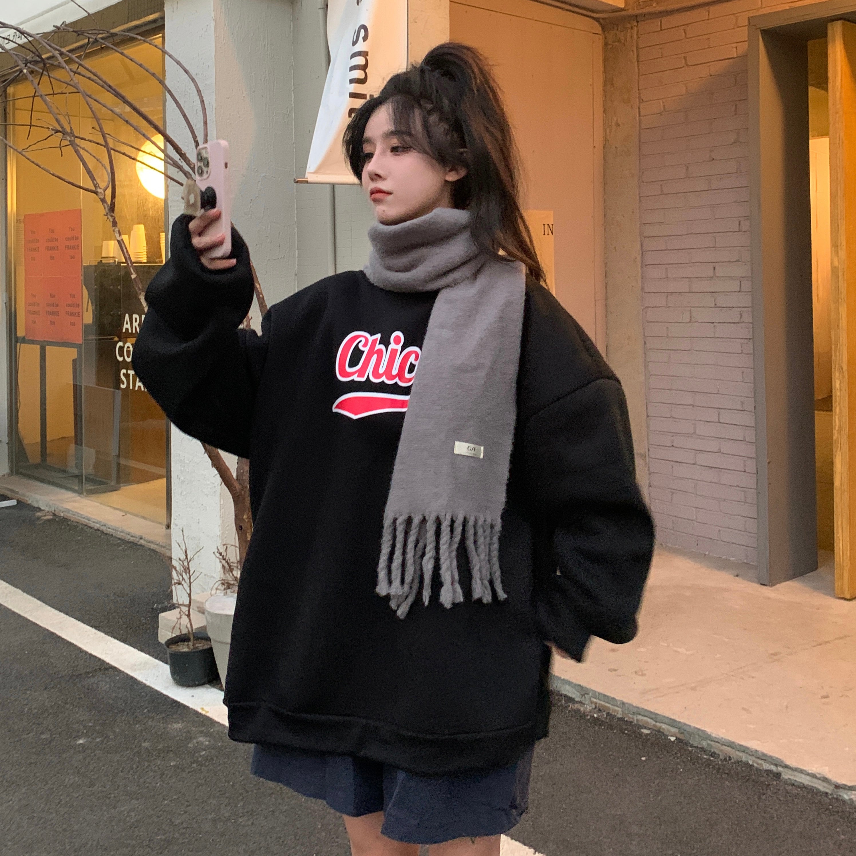 Geographical Name Sweat オーバーサイズ プルオーバー カレッジロゴ スウェット トレーナー