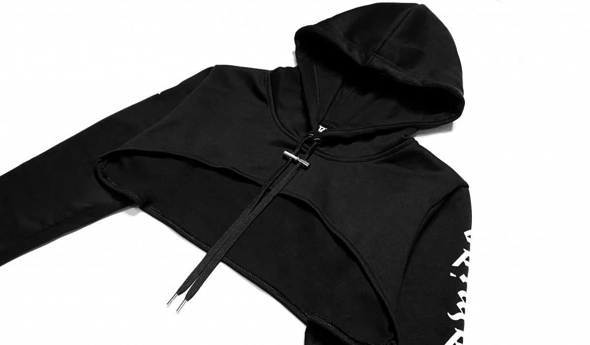 BE TREZ HIGH CROPPED HOODIE