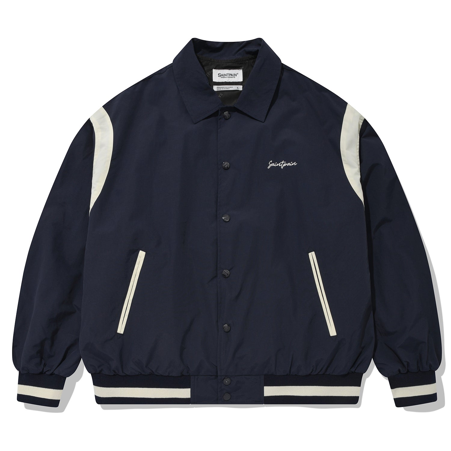 SP NYLON VARSITY JACKET-NAVY