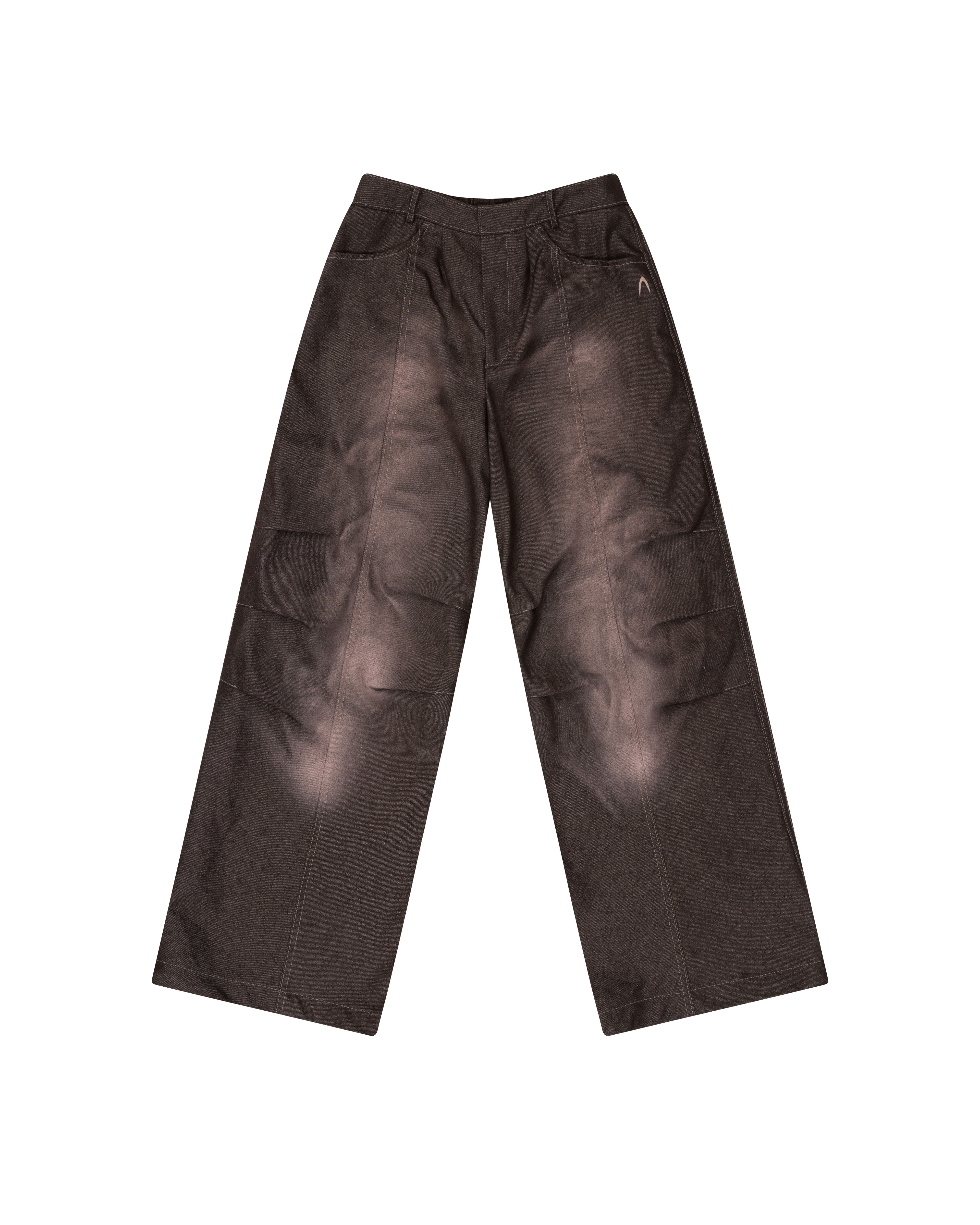 Sprayed Denim Pants (Brown)