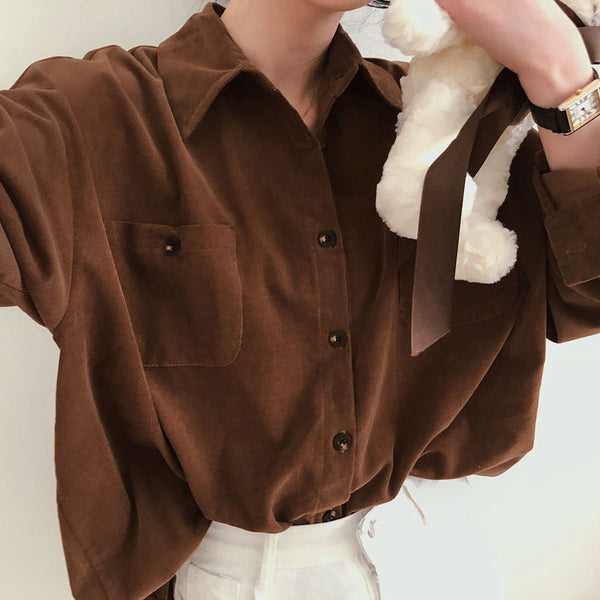 [BELLIDE MADE] Romance Corduroy Loose Fit Shirt & Shirt