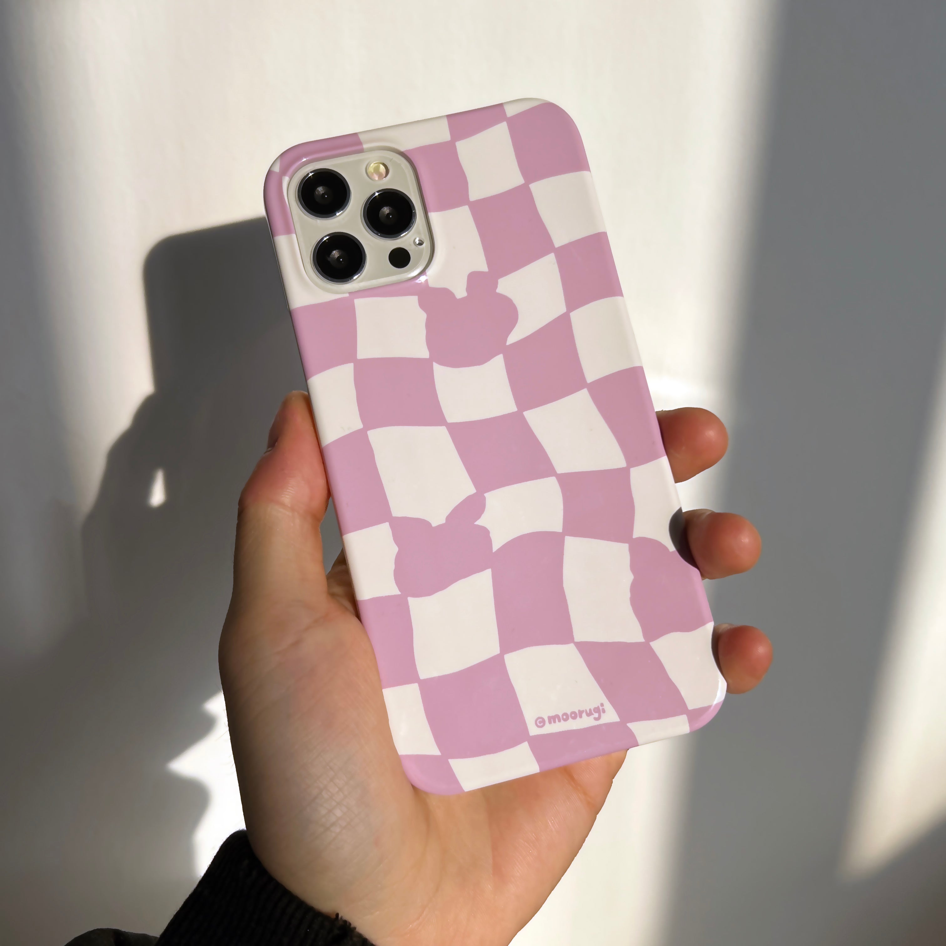 Checkerboard Pink Iphone Hard case