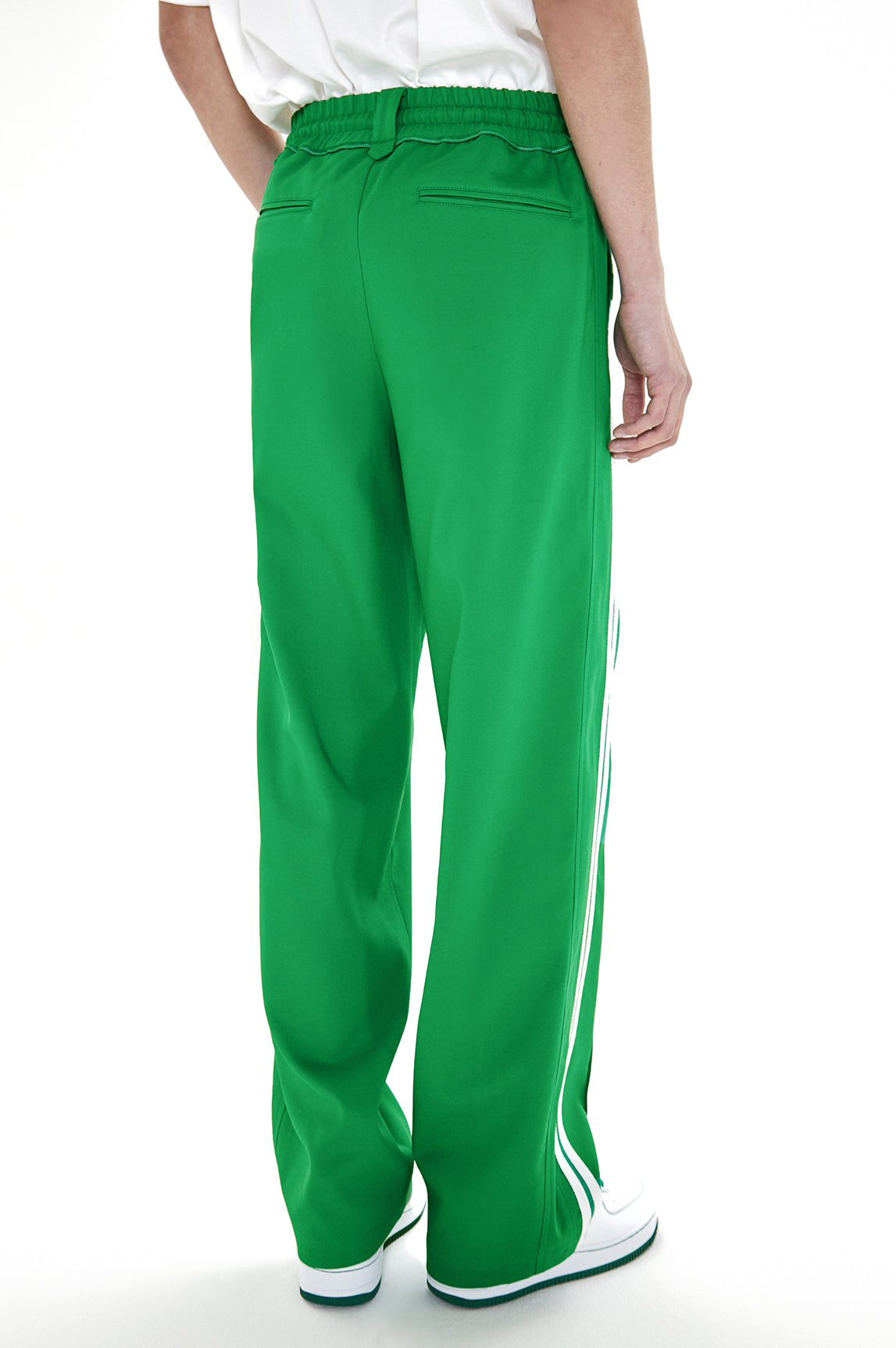 Wide track pants (Bright green)