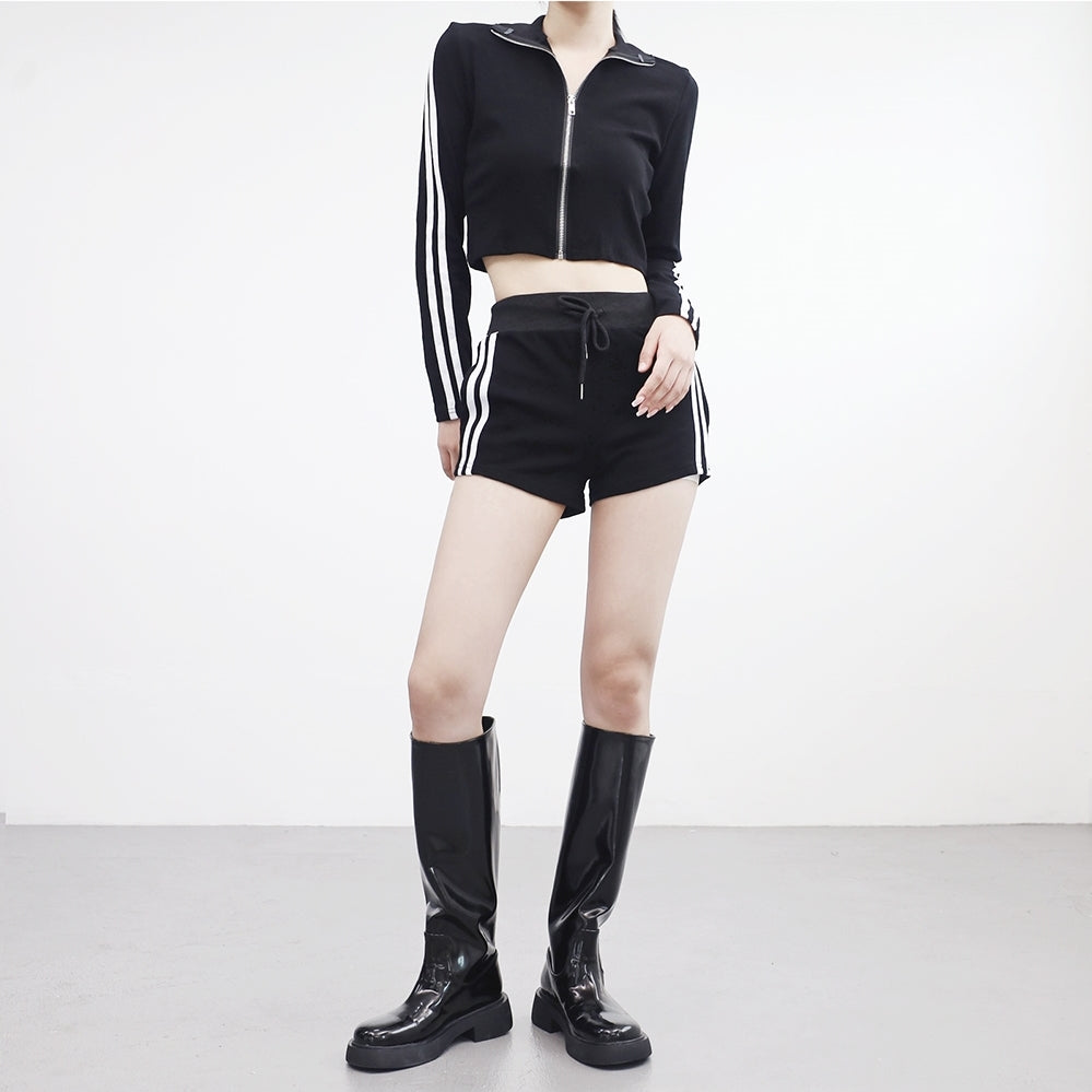 (1+1) Bake track zip-up + short pants set