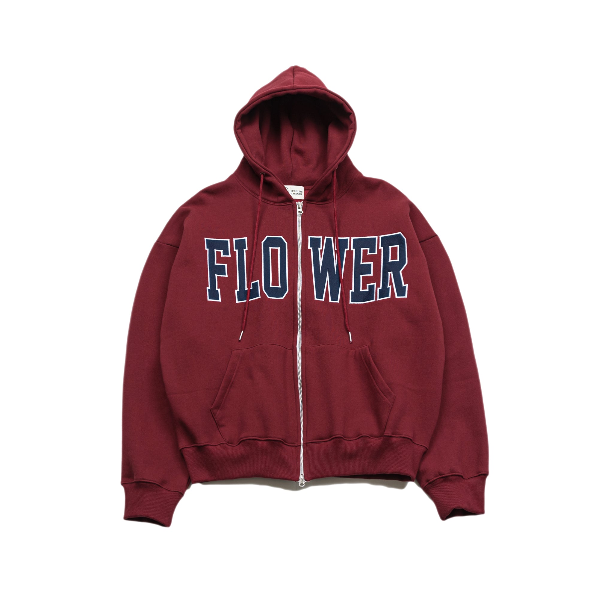 FLOWER ZIP UP HOOD(WINE)