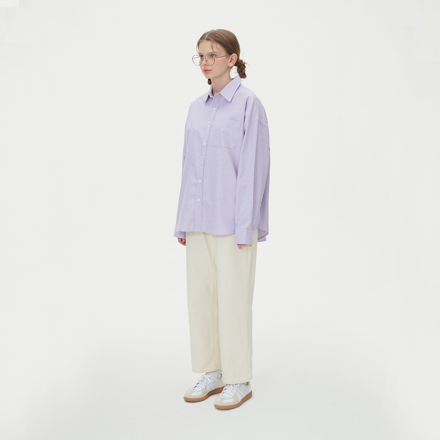 STANDARD OVER-FIT OXFORD SHIRTS_PURPLE