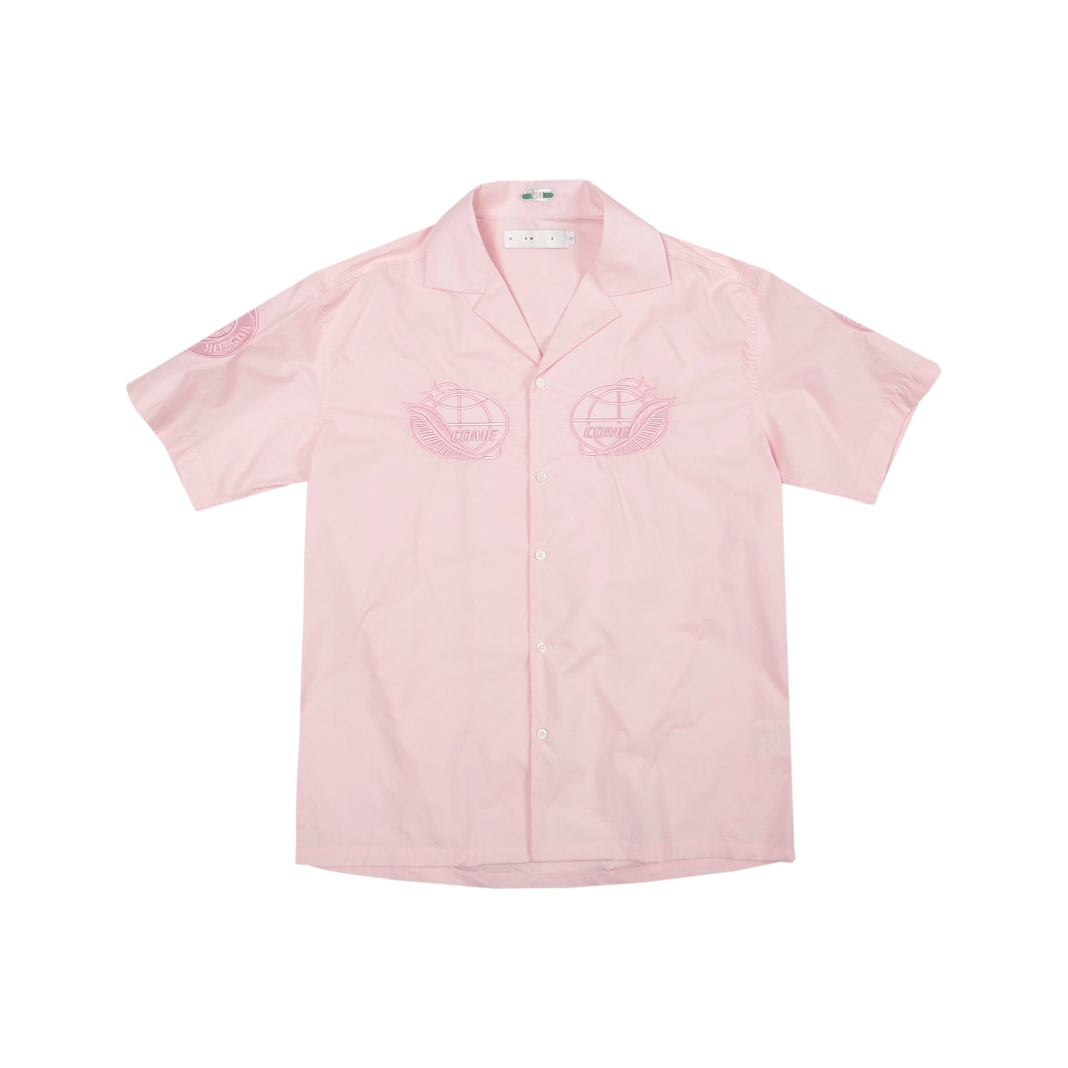 [UNISEX] Mission Patch Bowling Shirt (PINK)