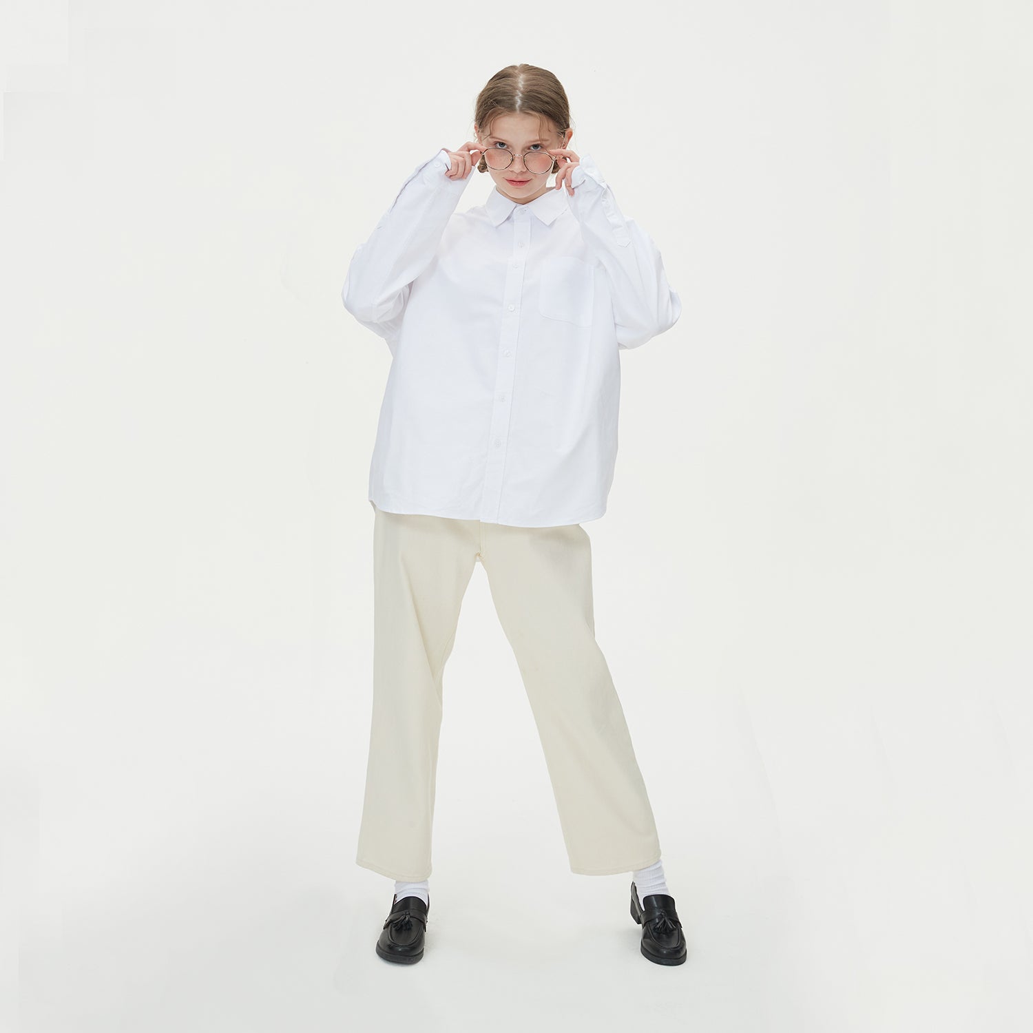 STANDARD OVER-FIT OXFORD SHIRTS_WHITE