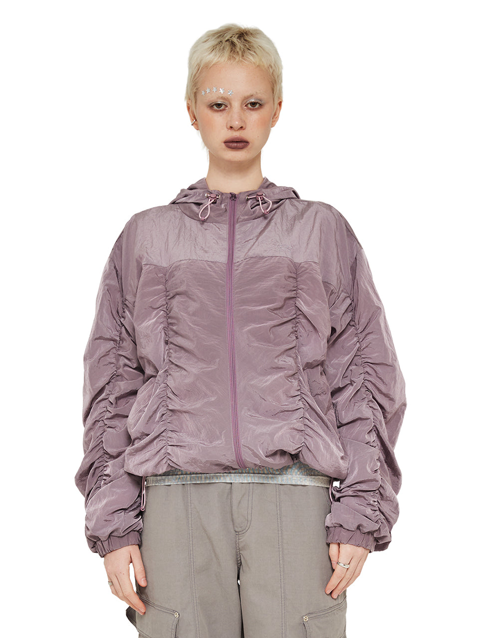 SHIRRING POINT WINDBREAKER_PURPLE