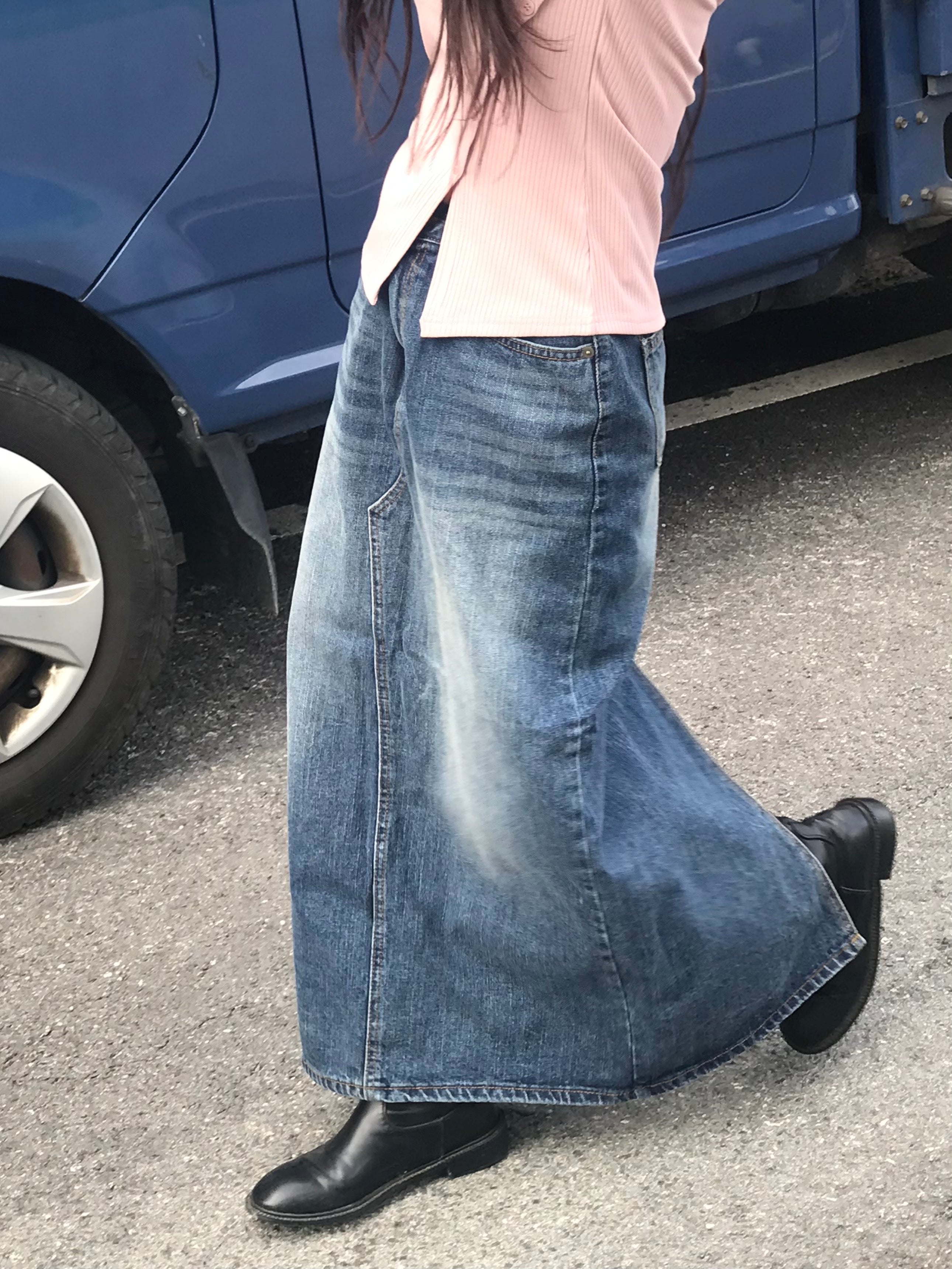 Walter denim long skirt