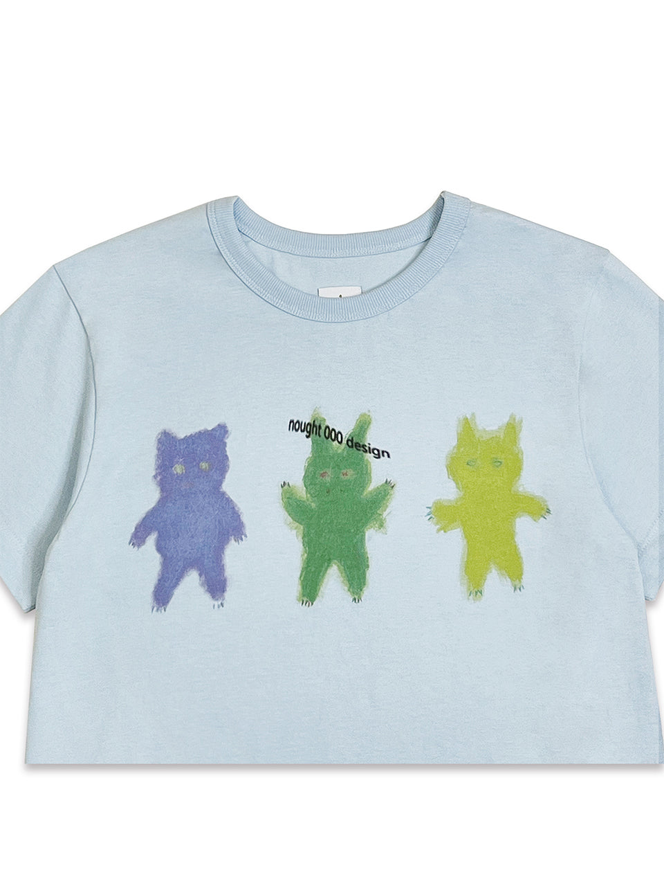 Odd Toys Crop T-Shirt / Sky Blue