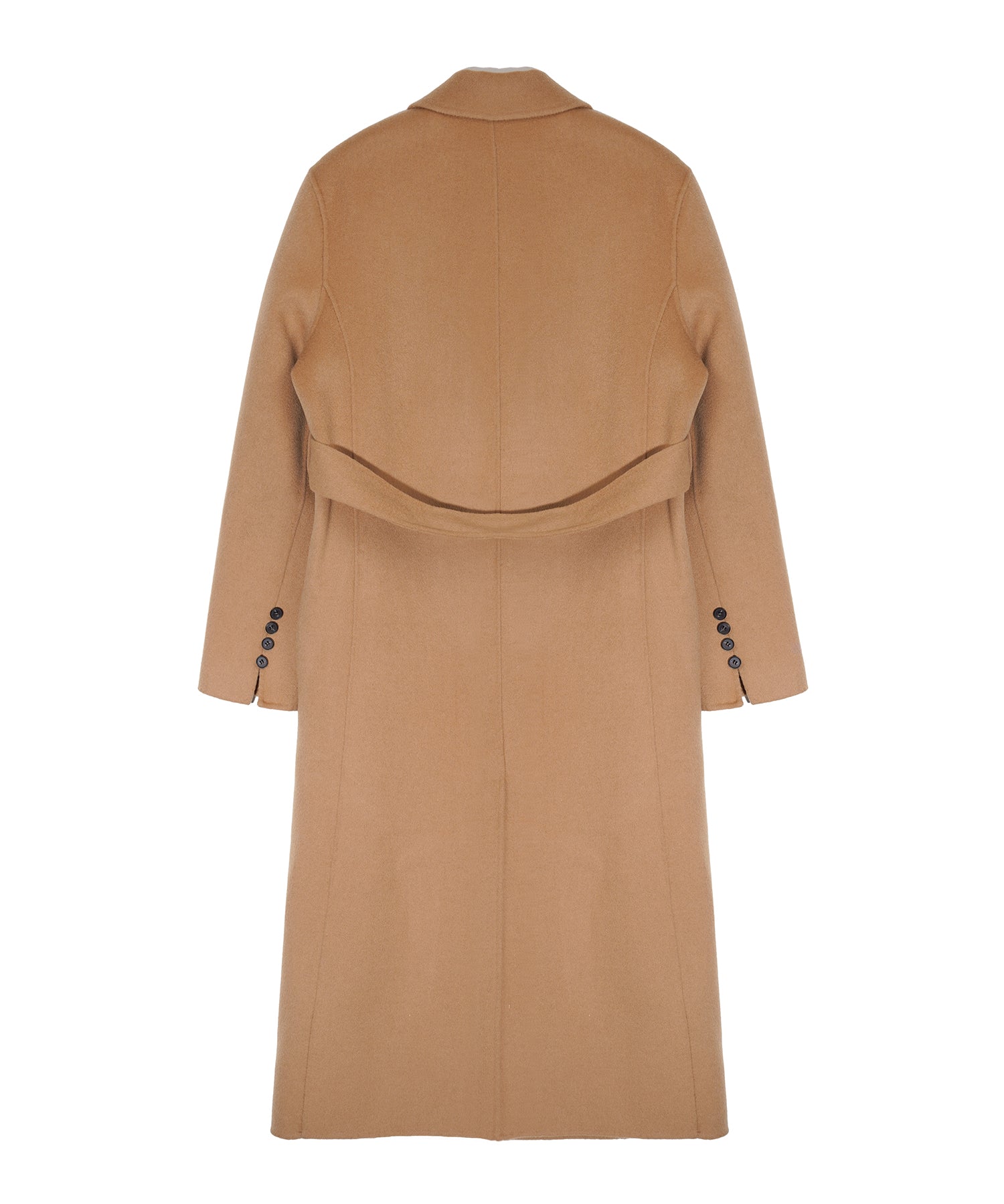 Double overfit wool handmade long coat_camel