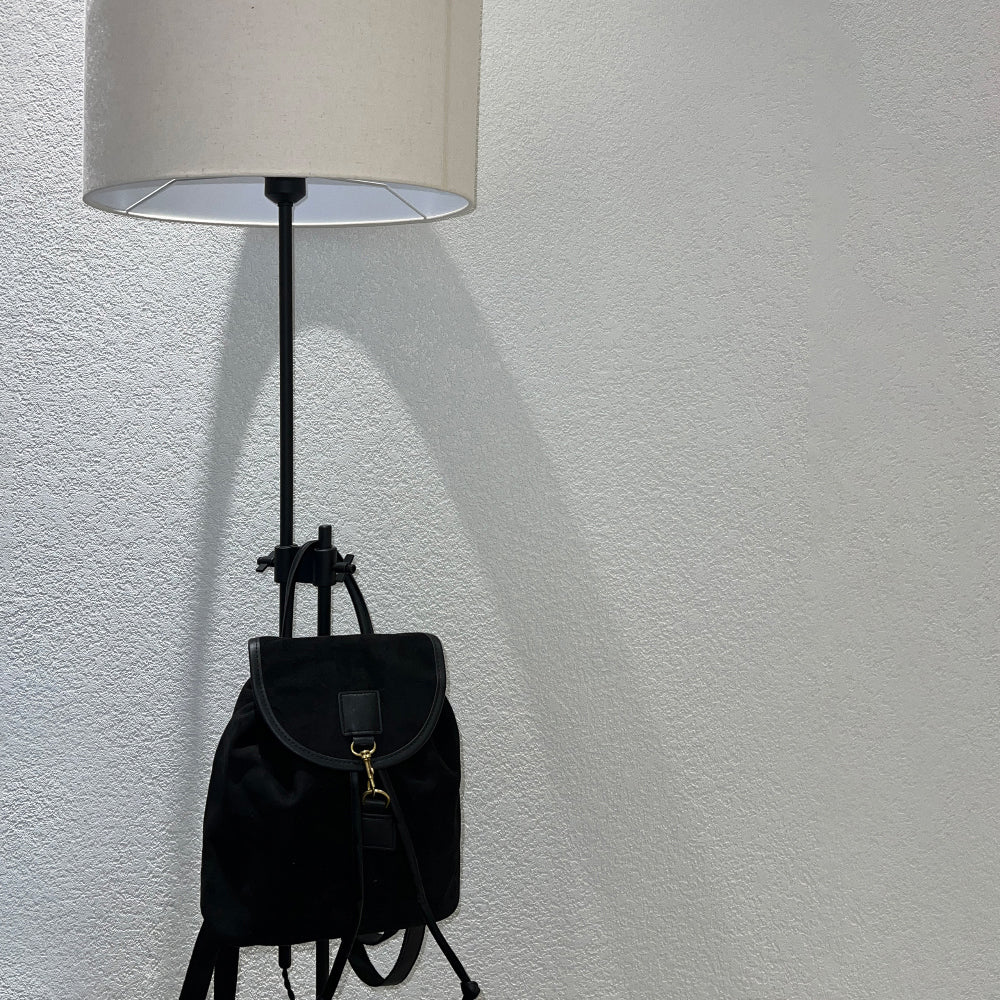 Classic suede hook back pack (Black)