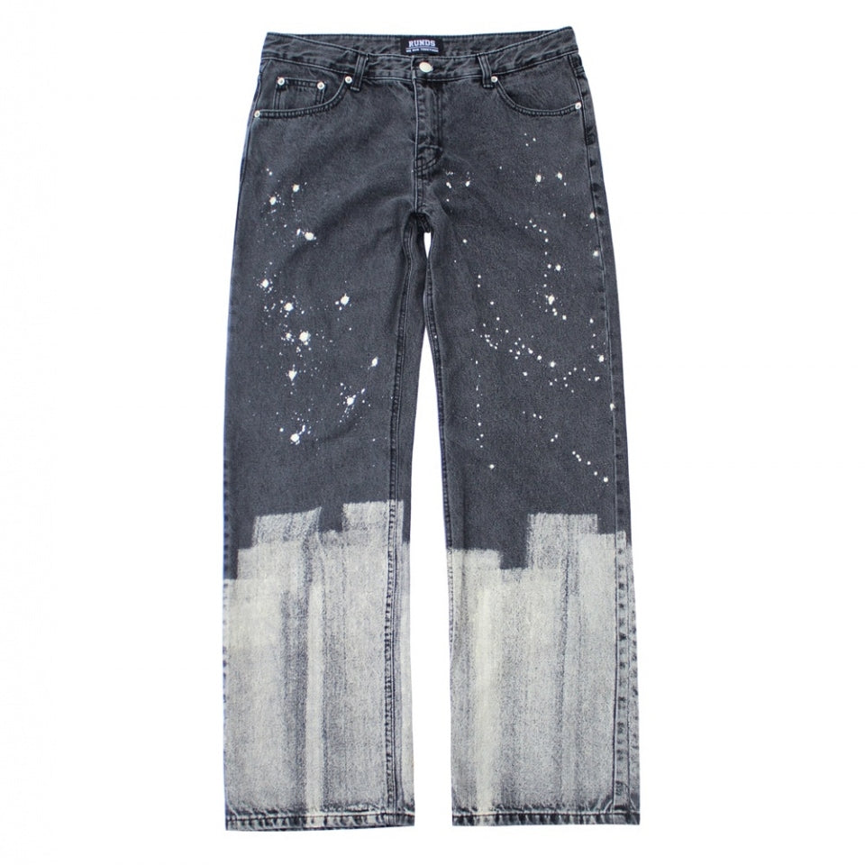 bleach wide denim pants