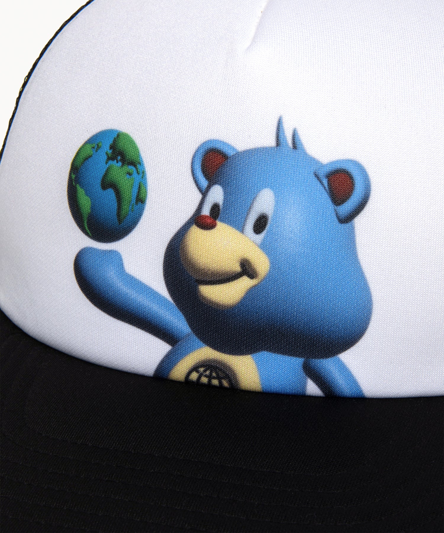 3D BEAR MESH CAP - BLACK