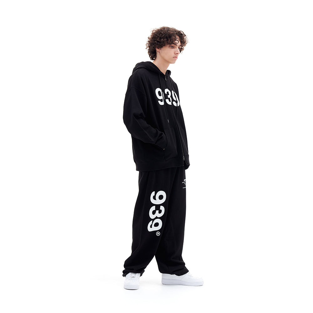 939 LOGO HOOD ZIP-UP (BLACK)