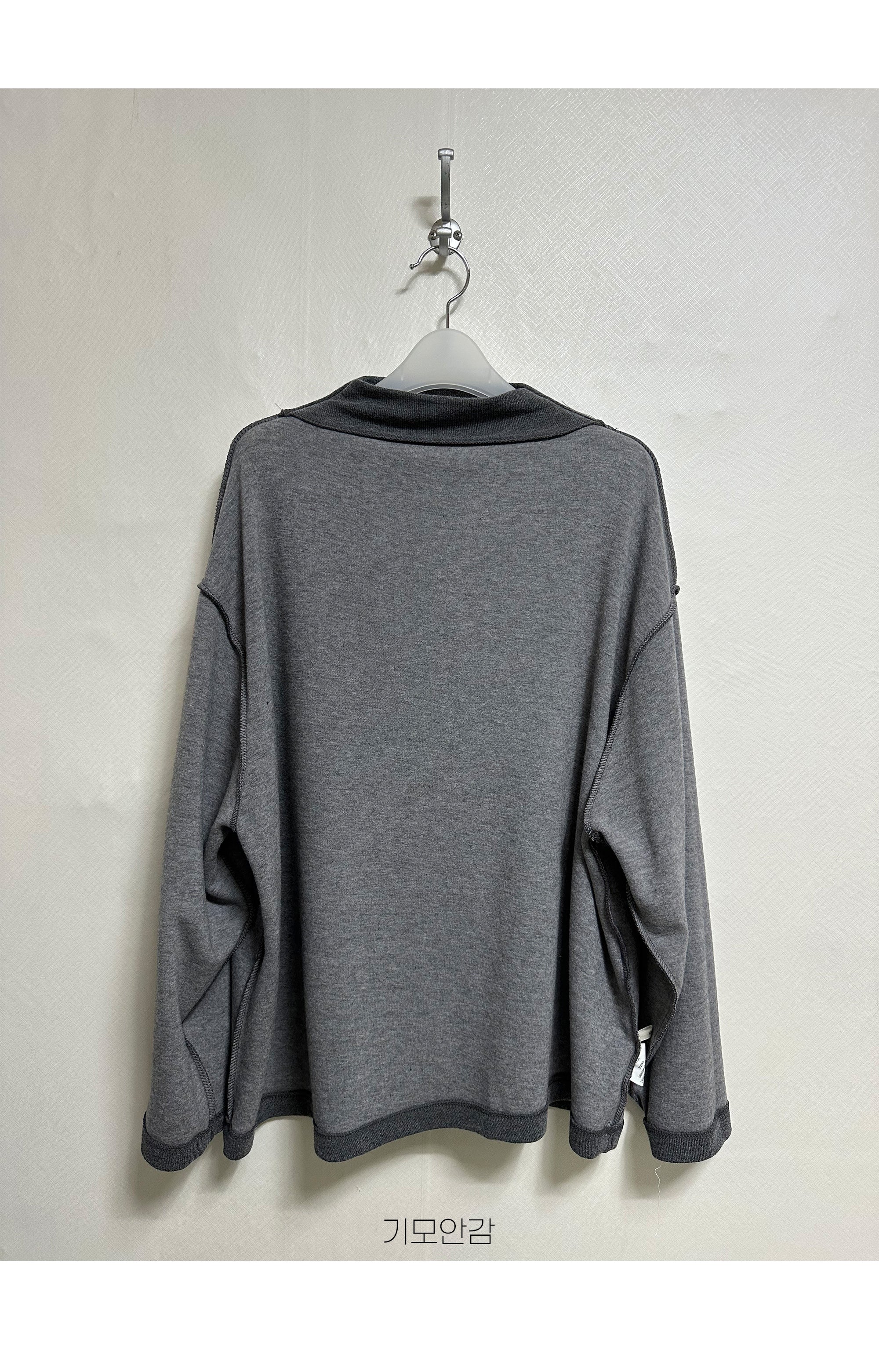 Fleece Turtleneck Long Sleeve Tee Winter Loose Fit Oversized