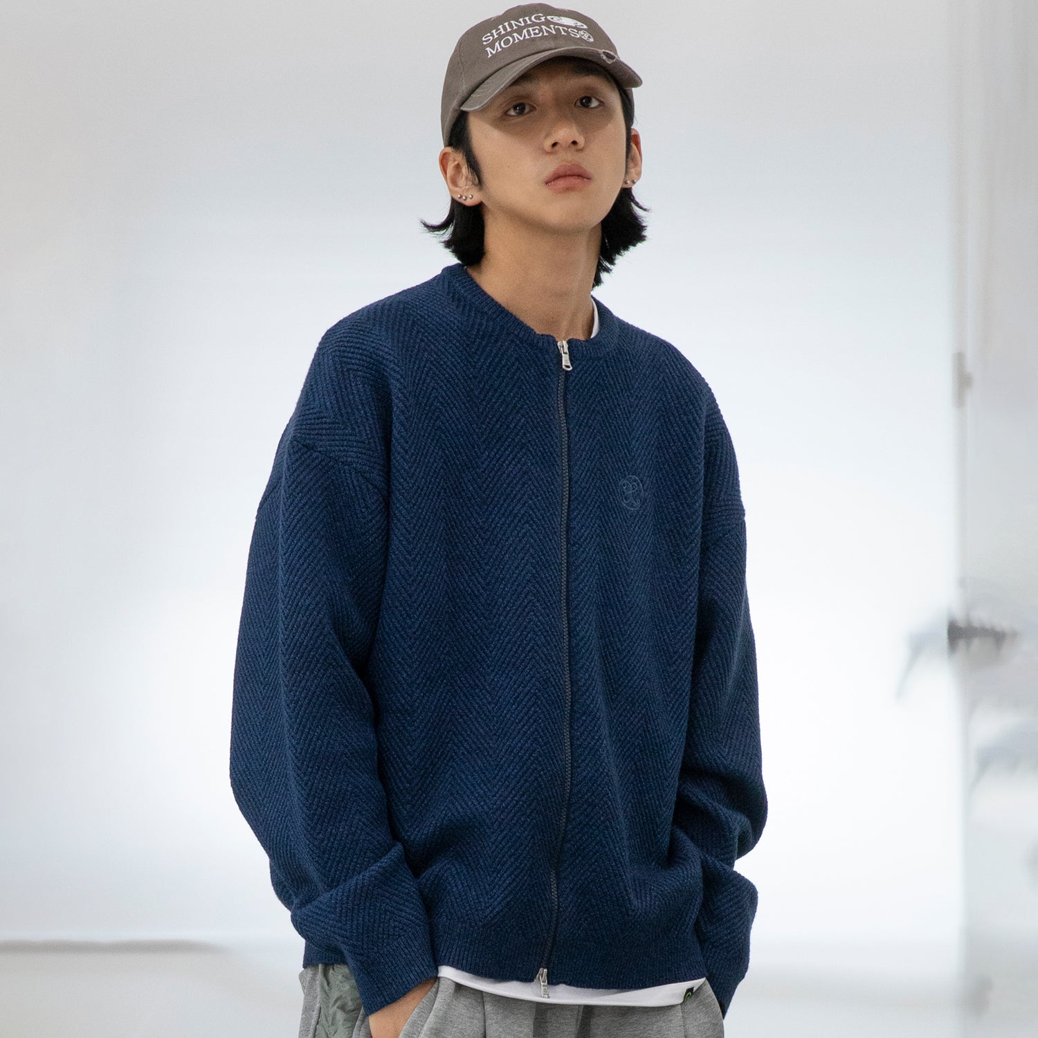 XTK060 Dunston Knit Zip-up (BLUE)