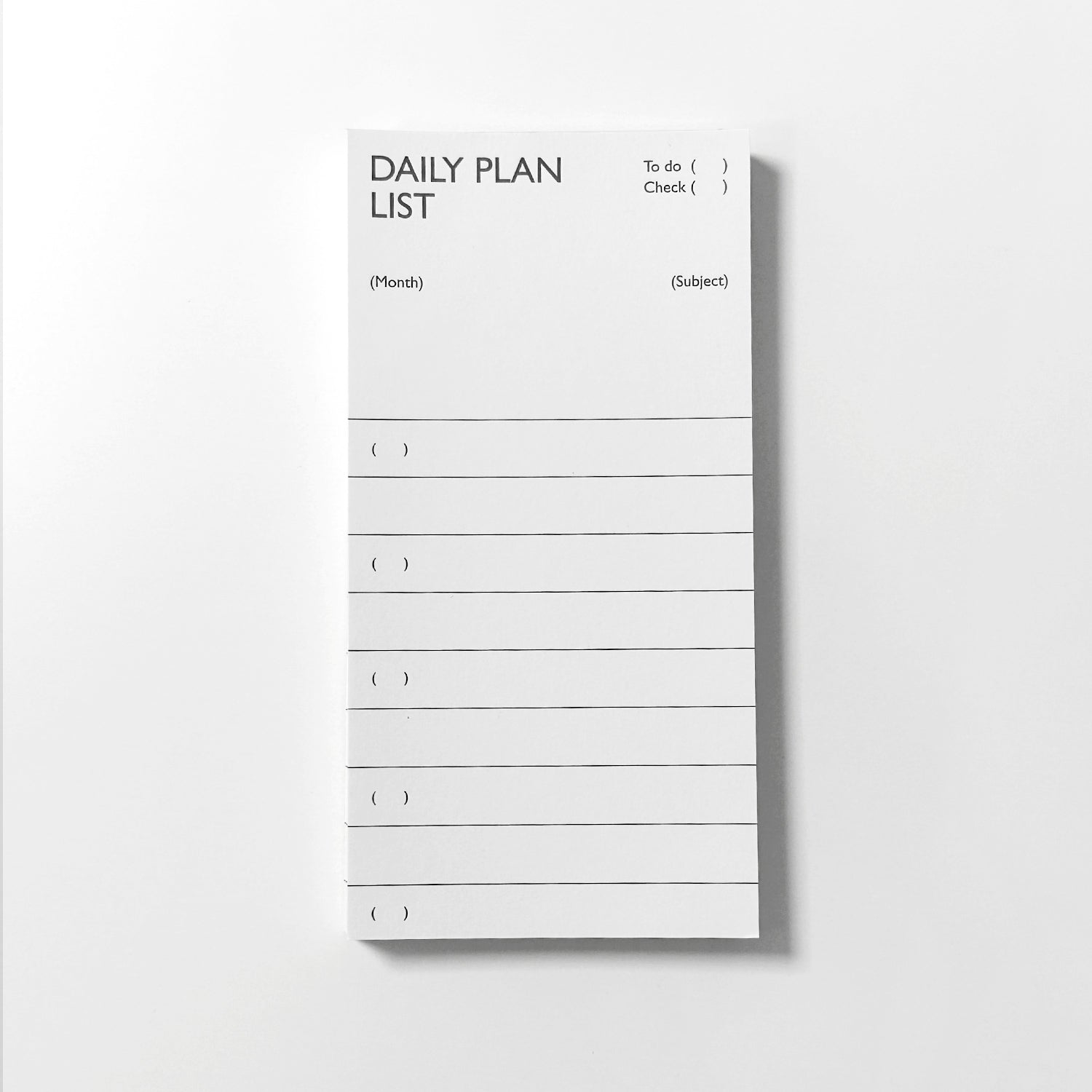 Plan list memopad