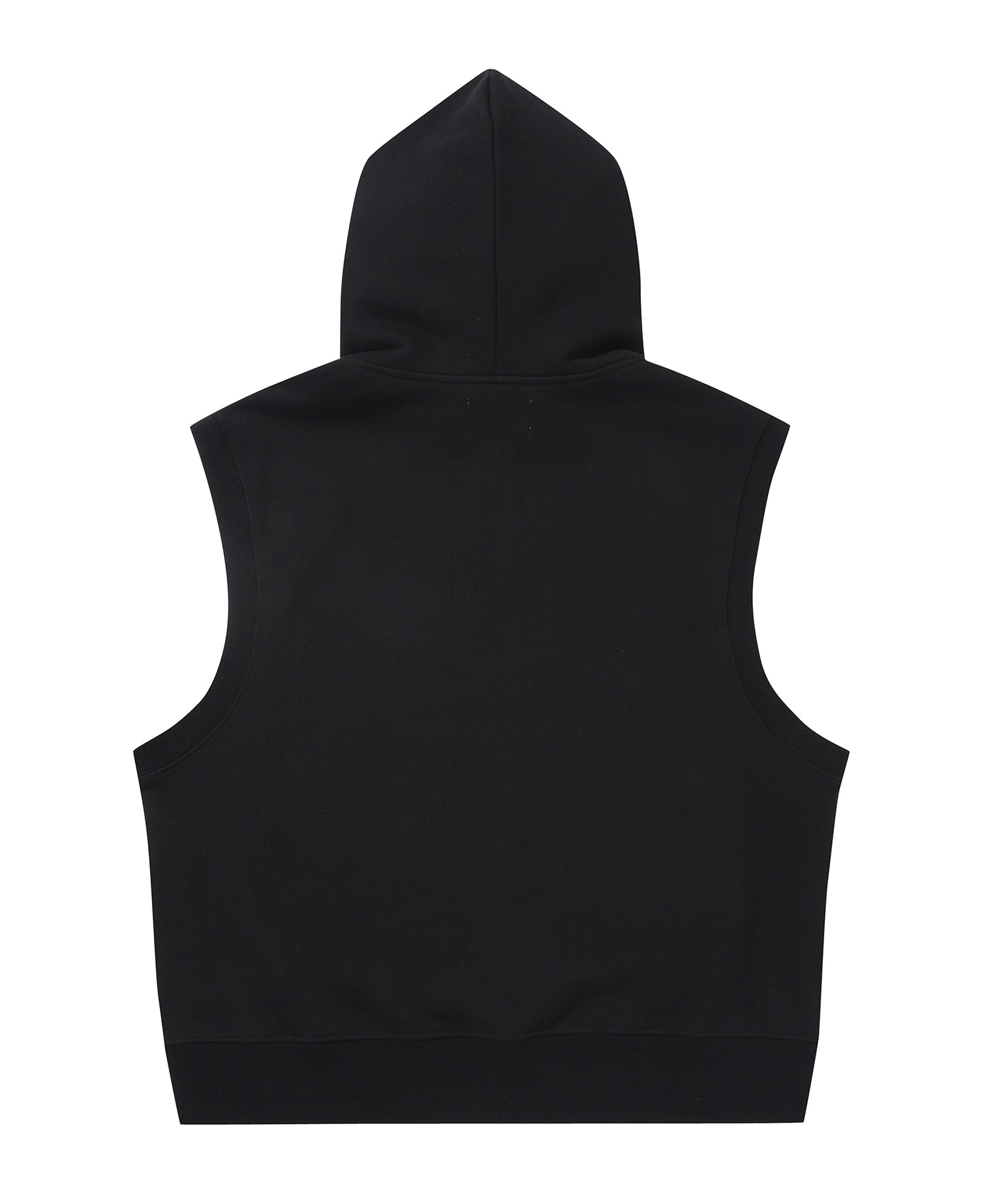 939 LOGO HOOD ZIP-UP SLEEVELESS (BLACK)