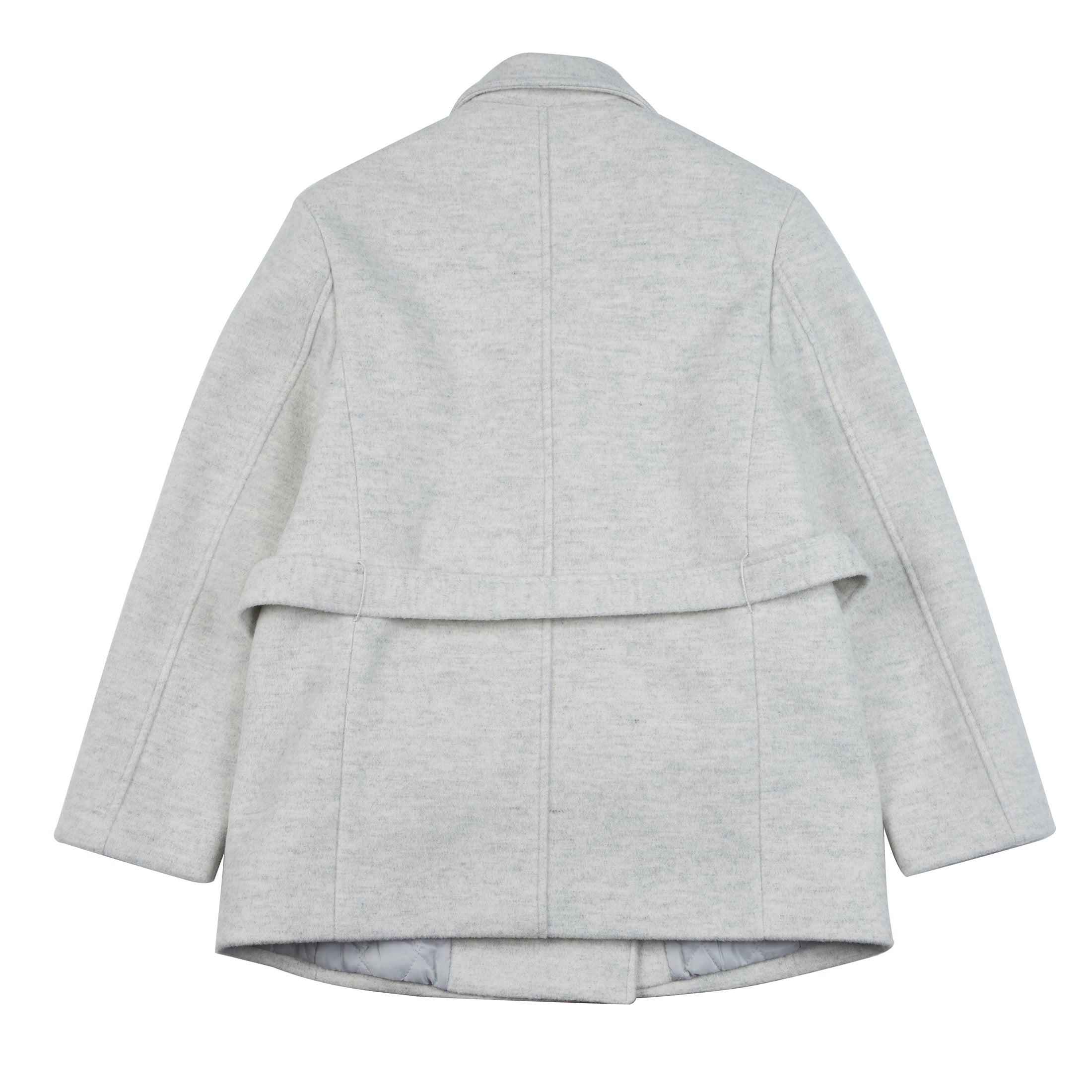 BELTED HALF COAT - LIGHT MELANGE