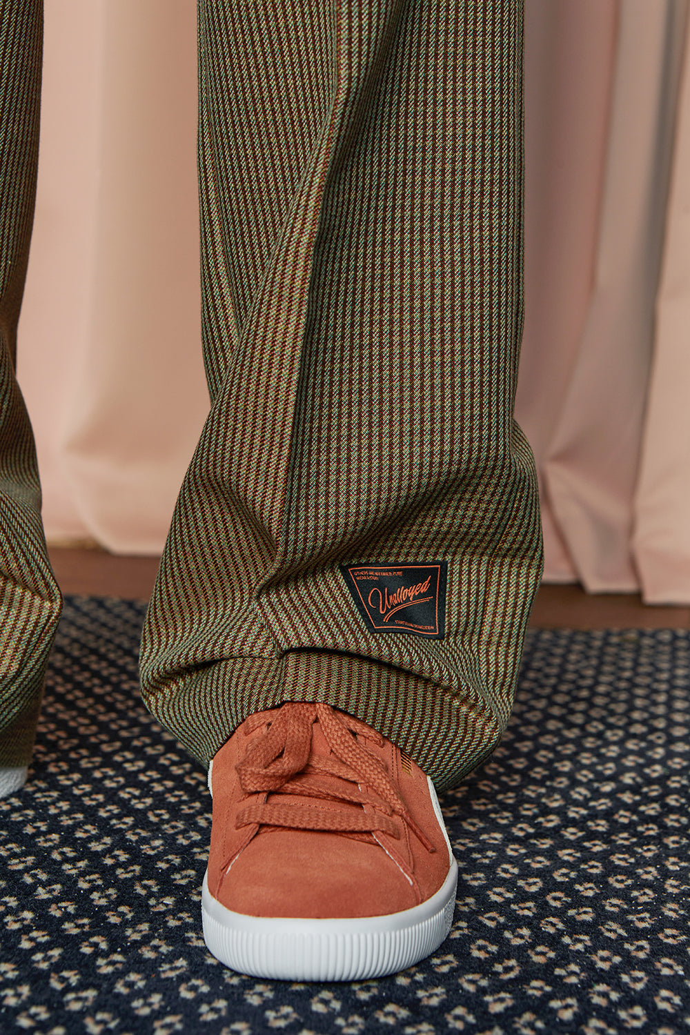 HOUND TOOTH CHECK PANTS / BROWN&GREEN