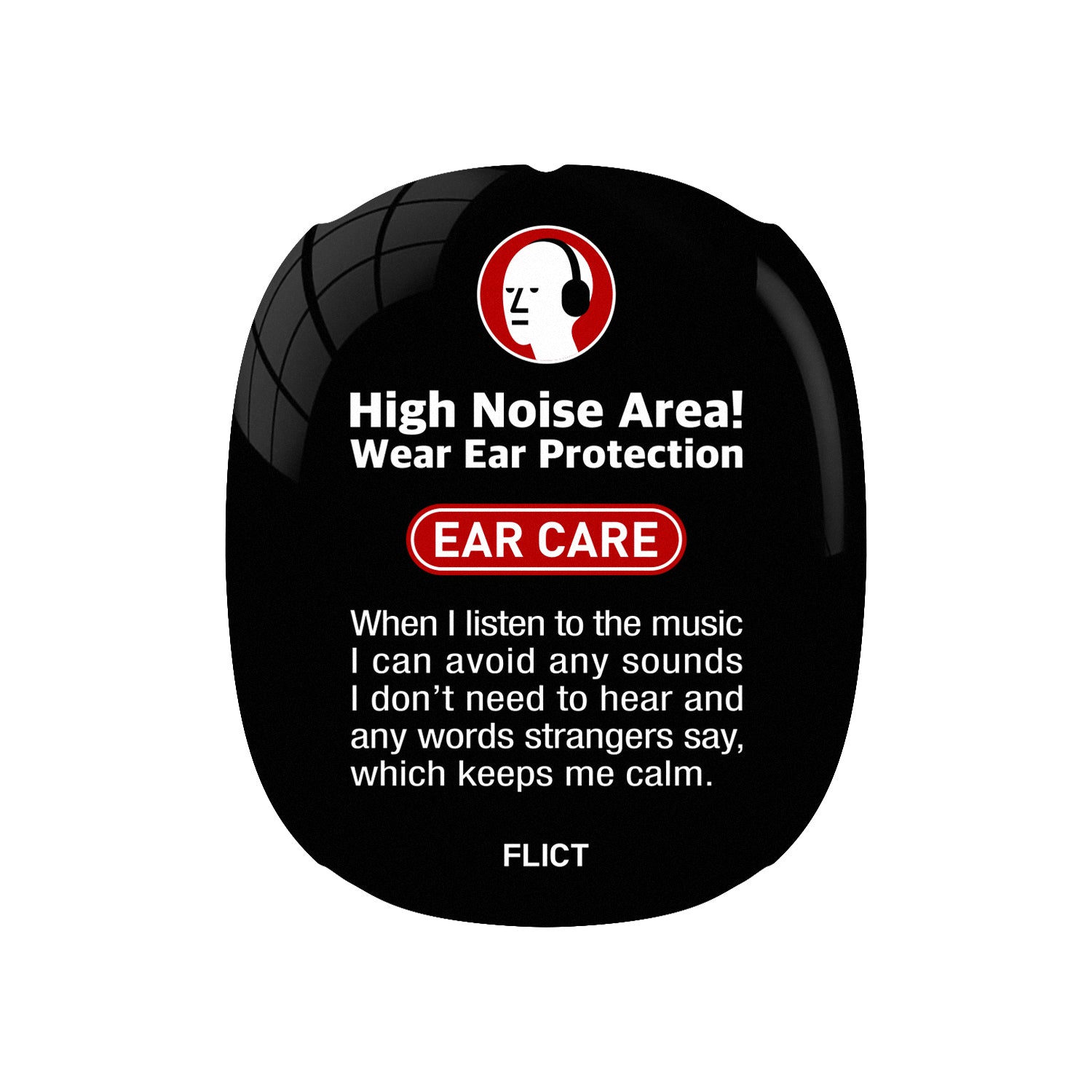 EAR CARE BLACK GLOSSY HARD AIRPODS MAX CASE